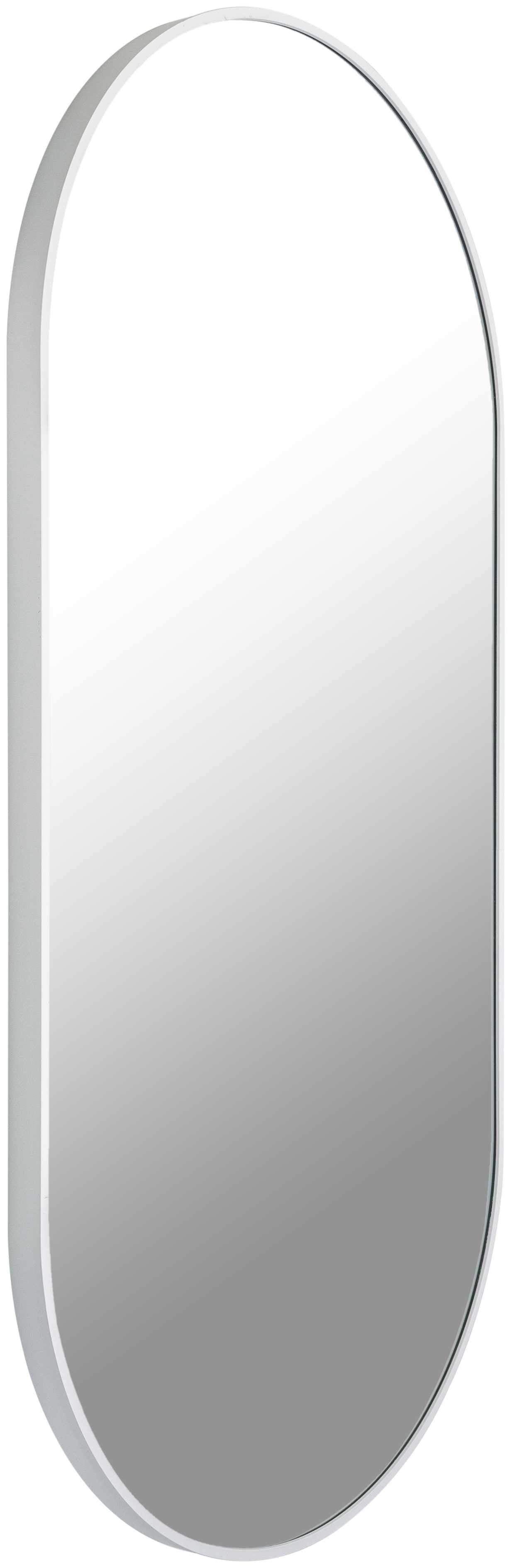 Premium White Aluminum Oval Mirror