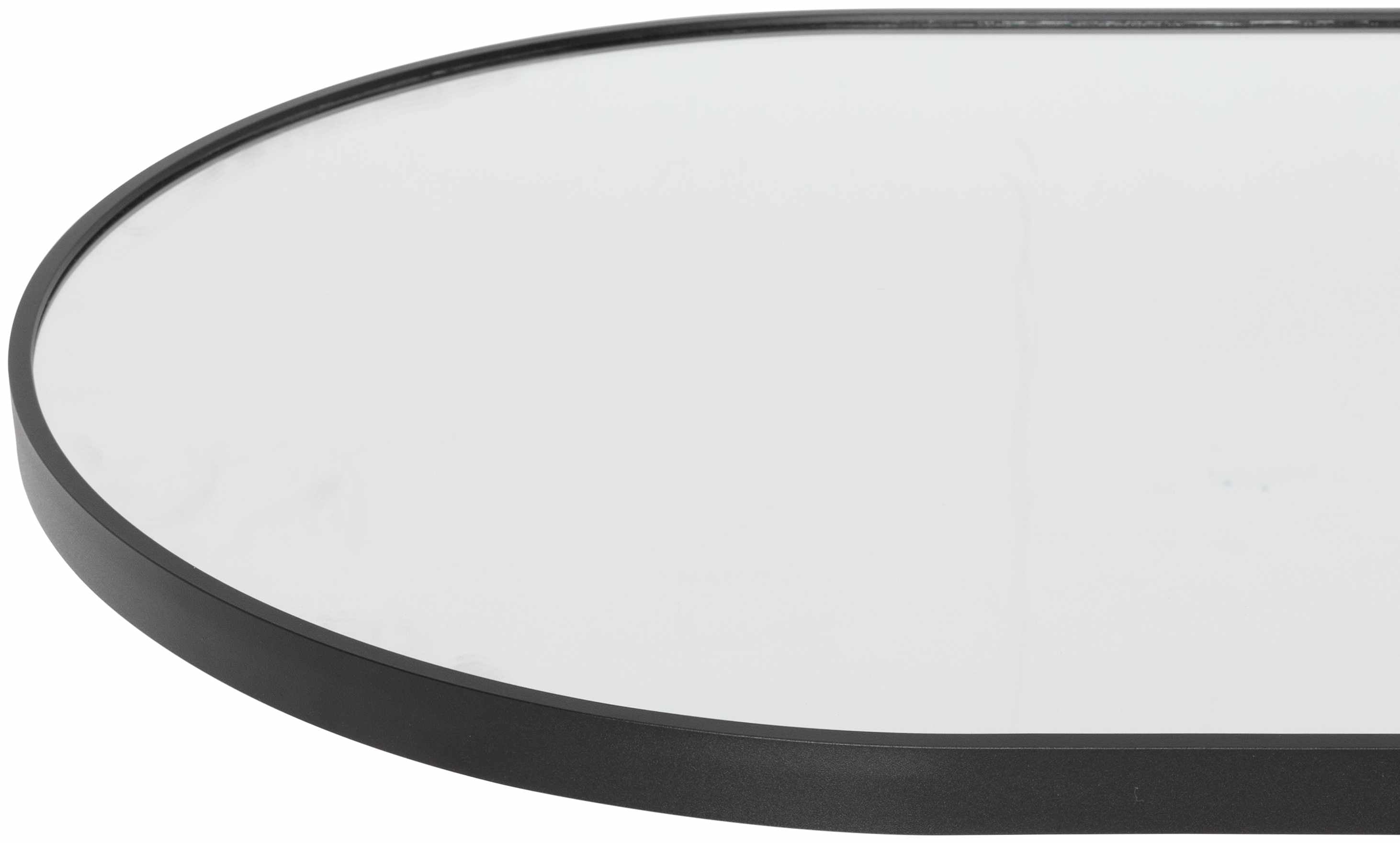 Lettice Black Aluminum Oval Mirror