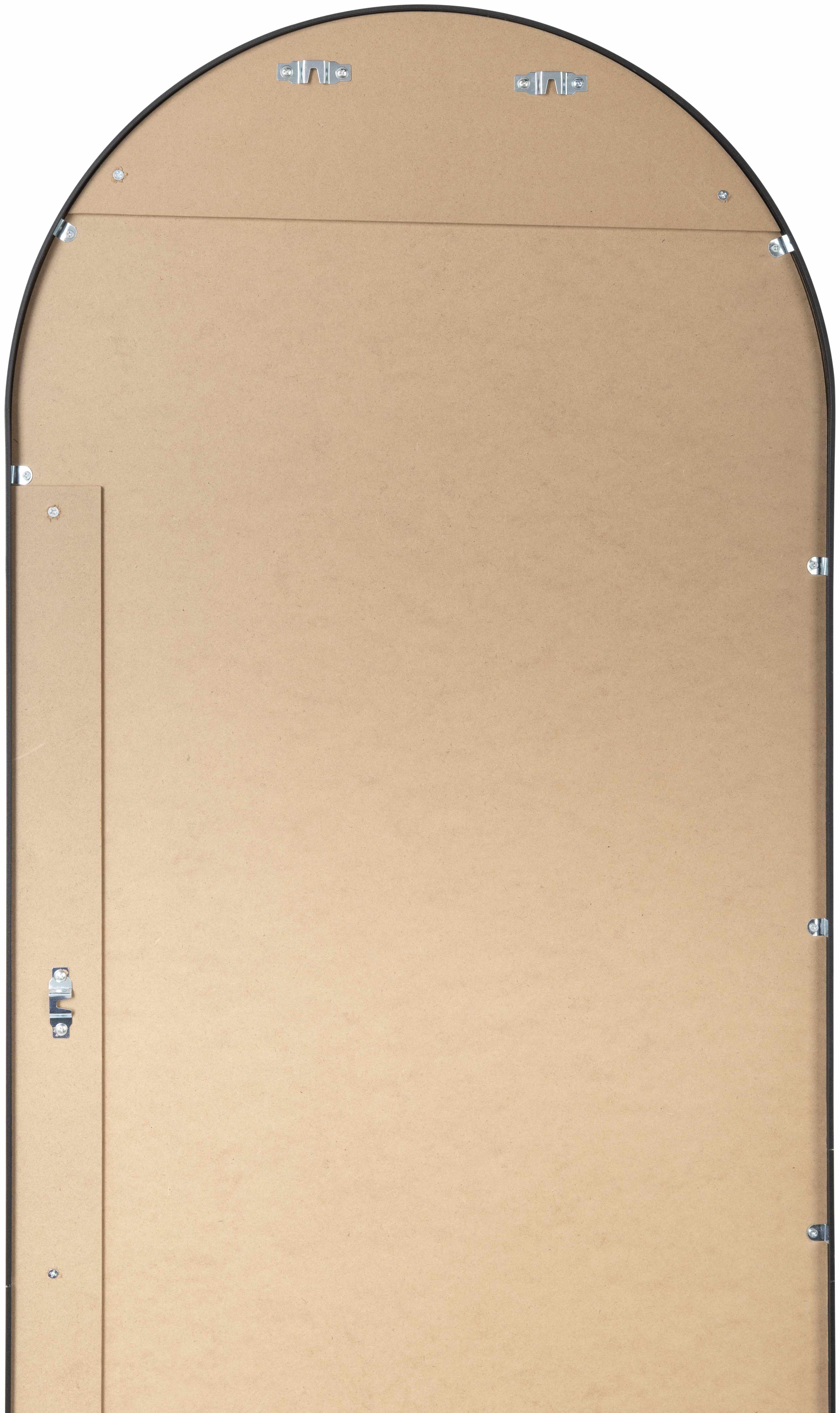 Lettice Black Aluminum Oval Mirror