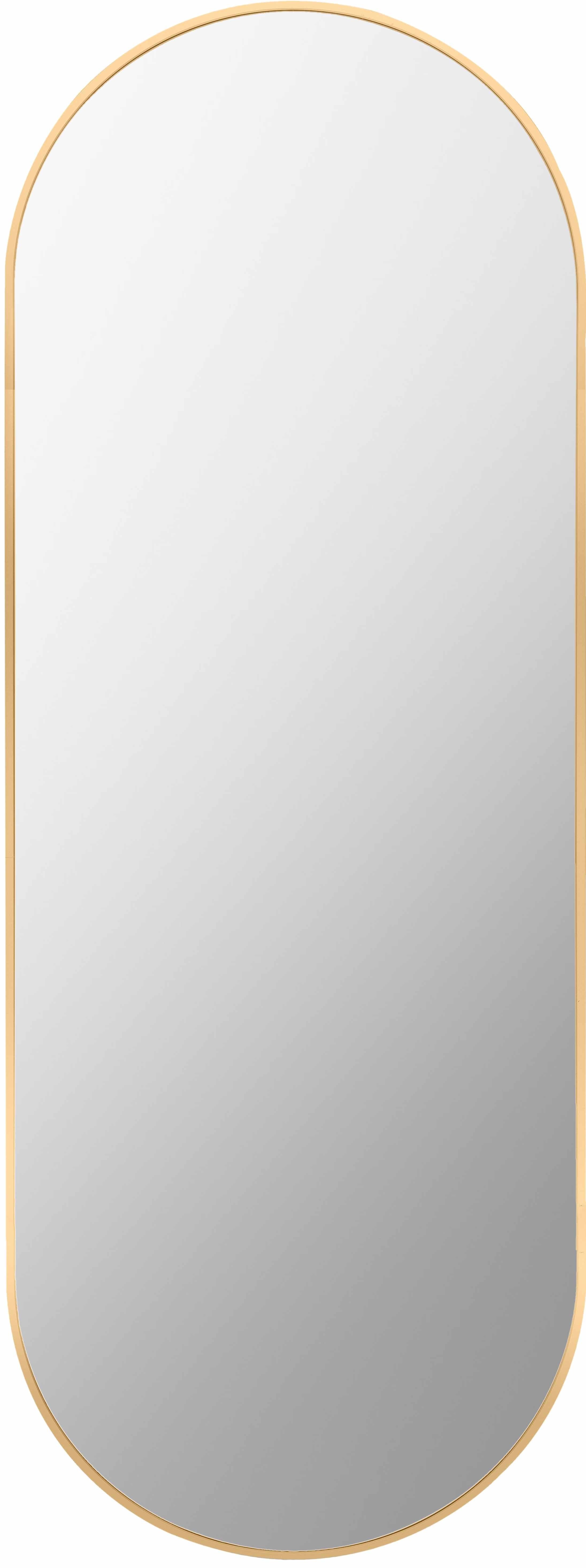 Lettice Gold Aluminum Oval Mirror