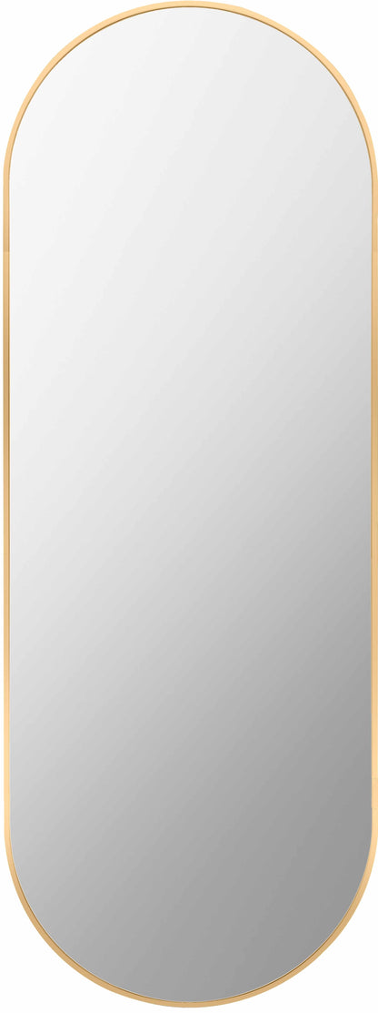 Lettice Gold Aluminum Oval Mirror
