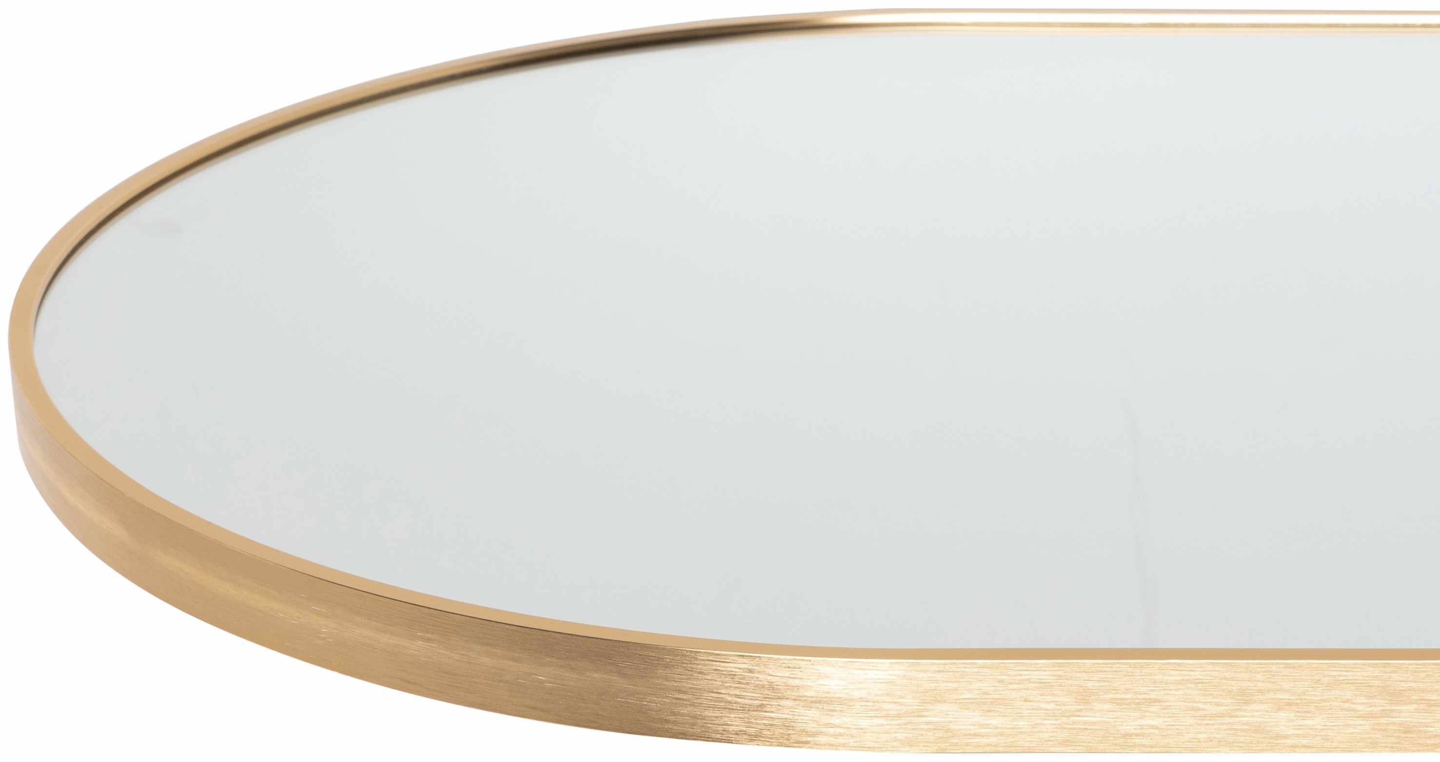 Lettice Gold Aluminum Oval Mirror