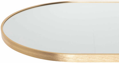 Lettice Gold Aluminum Oval Mirror