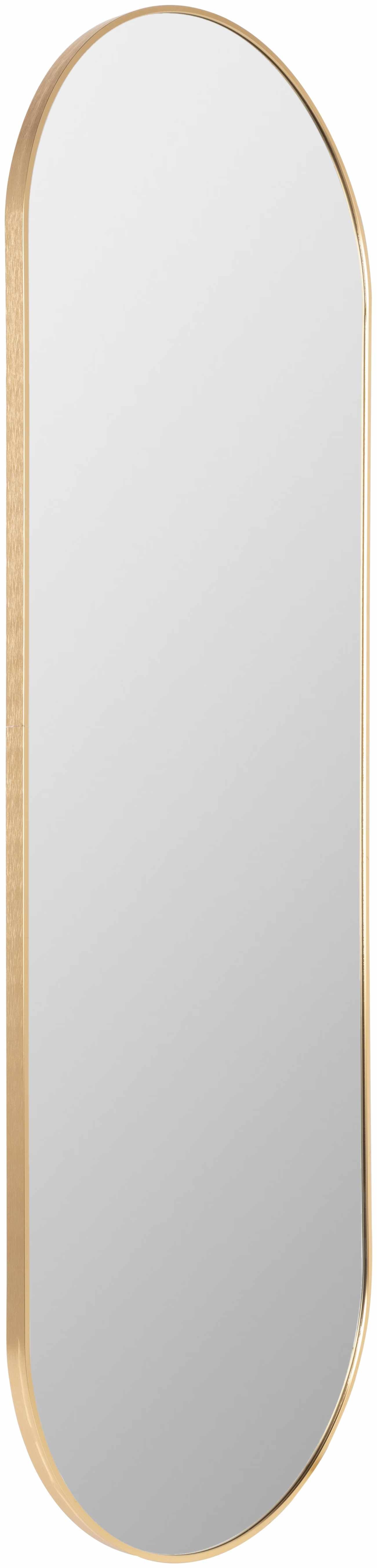Lettice Gold Aluminum Oval Mirror
