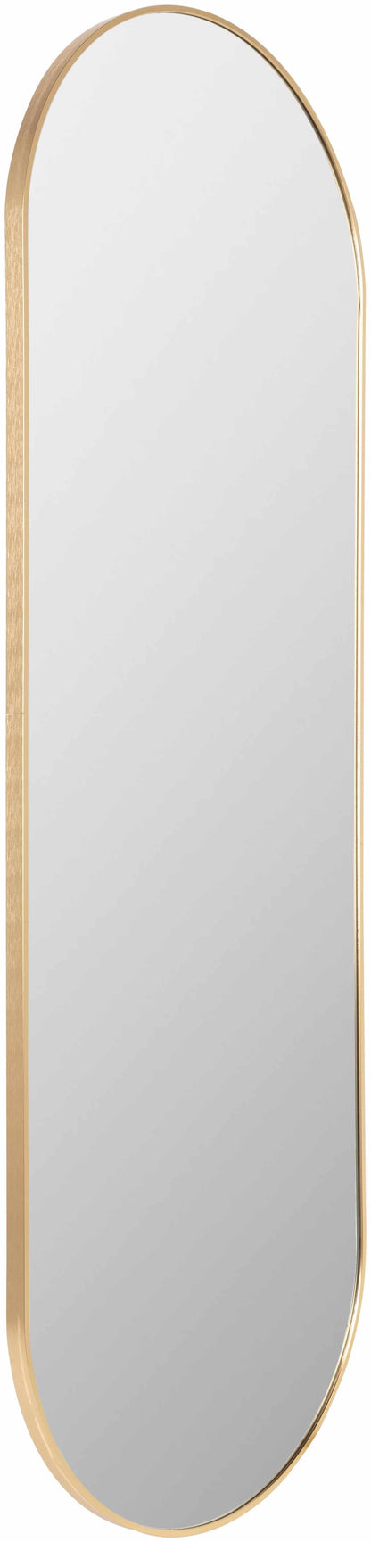 Lettice Gold Aluminum Oval Mirror