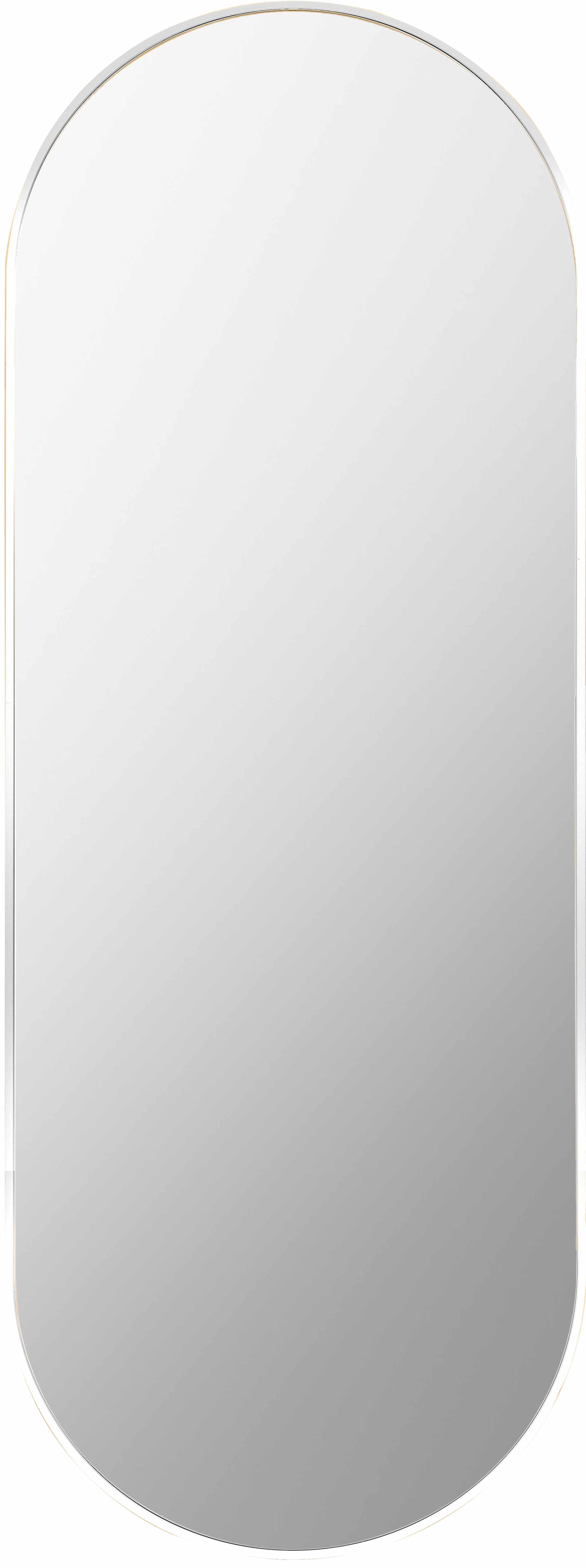 Lettice Silver Gray Aluminum Oval Mirror