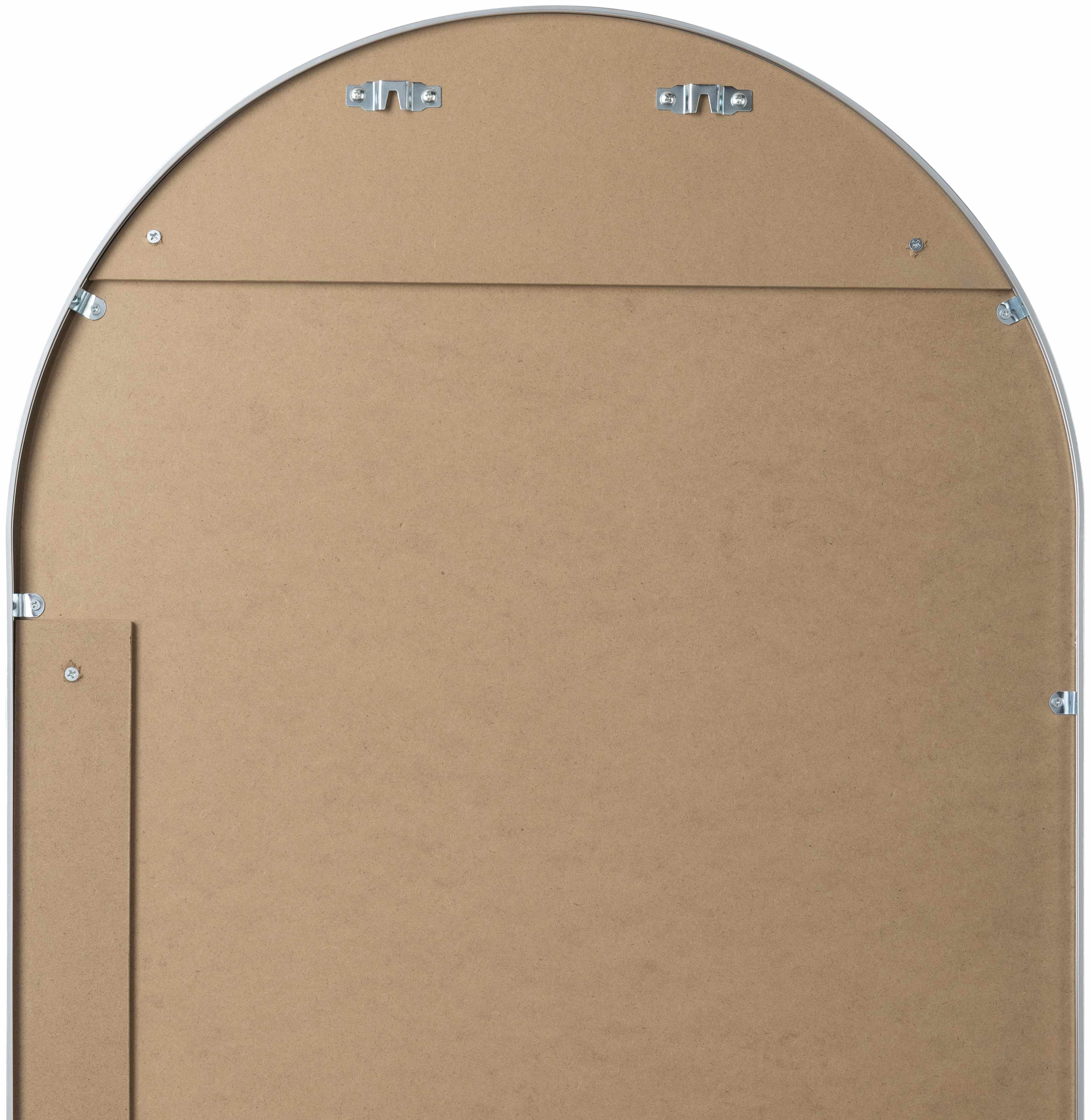 Lettice Silver Gray Aluminum Oval Mirror