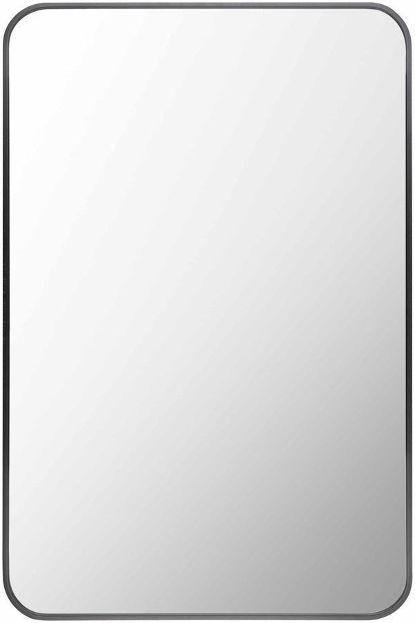 Luna Black Aluminum Rectangle Mirror