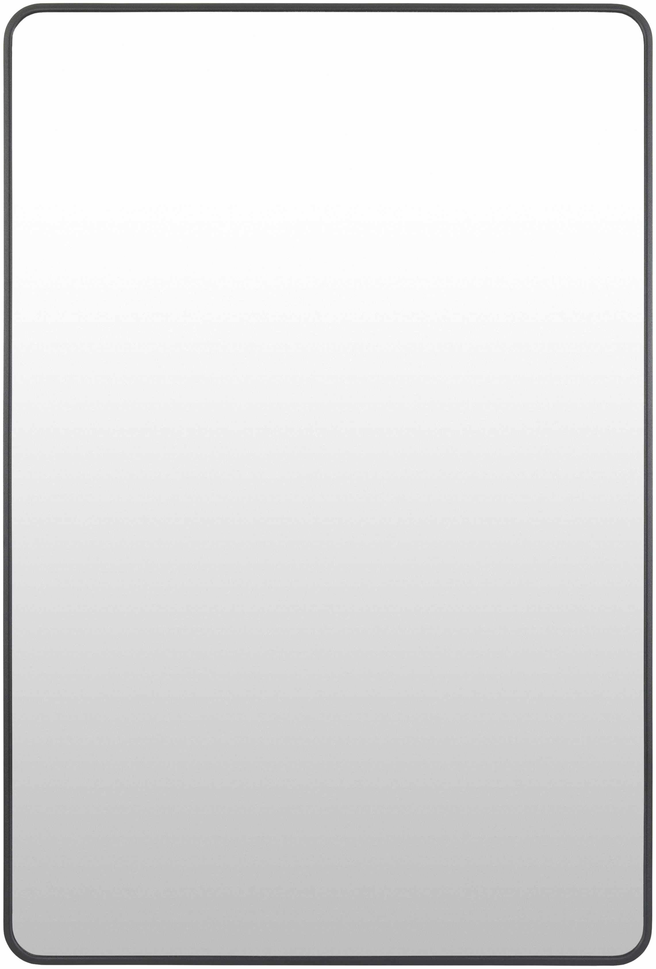 Luna Black Aluminum Rectangle Mirror
