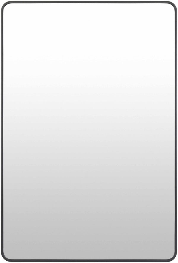 Luna Black Aluminum Rectangle Mirror