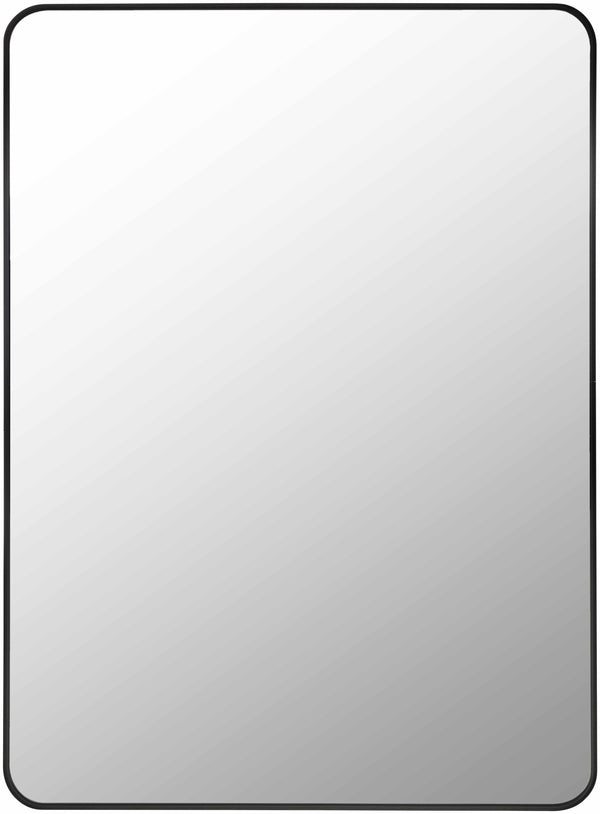 Luna Black Aluminum Rectangle Mirror