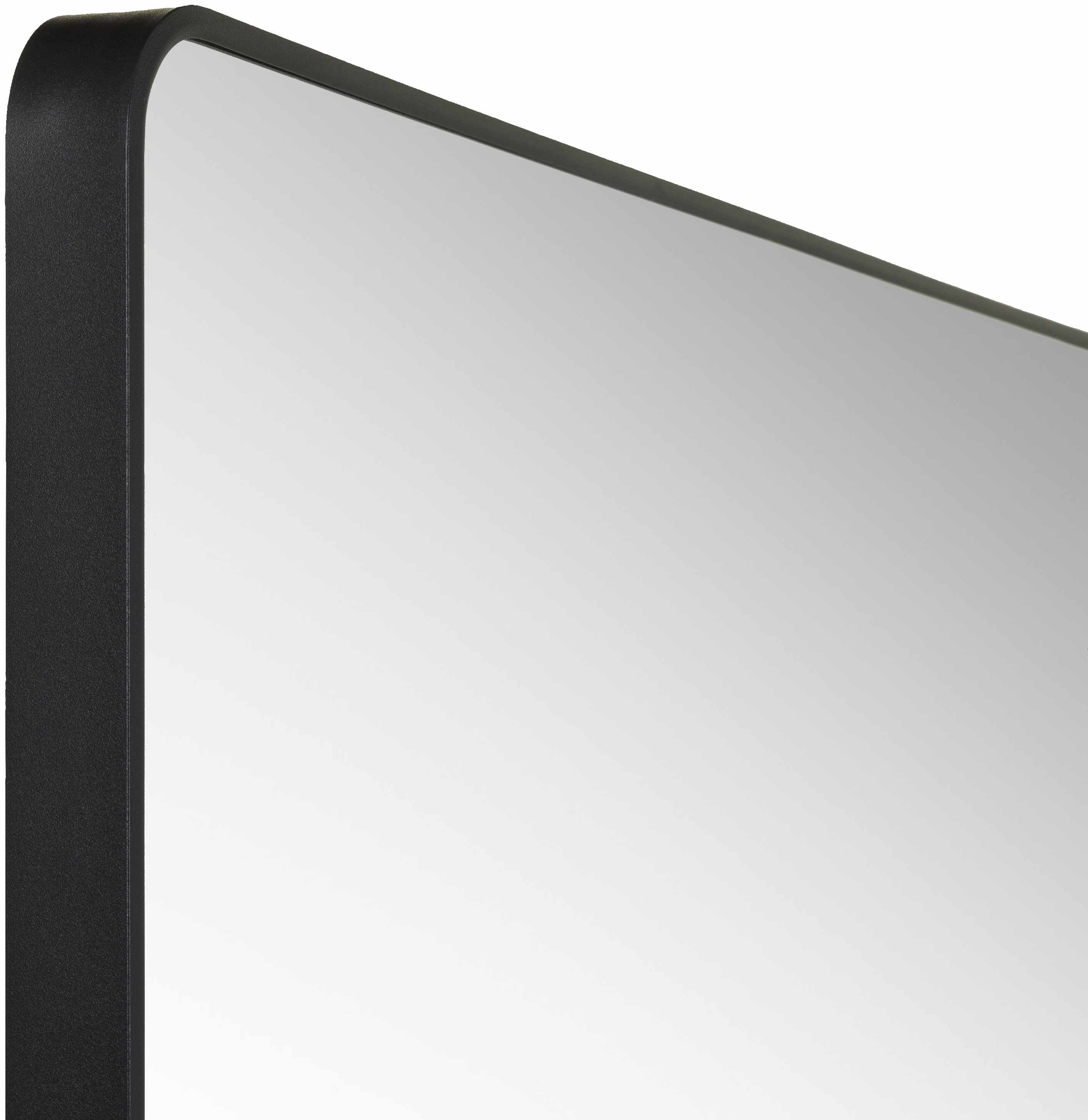 Luna Black Aluminum Rectangle Mirror
