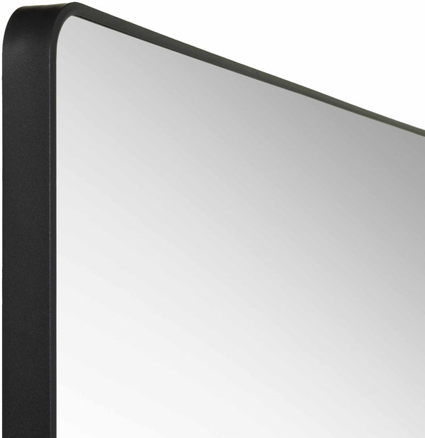 Luna Black Aluminum Rectangle Mirror