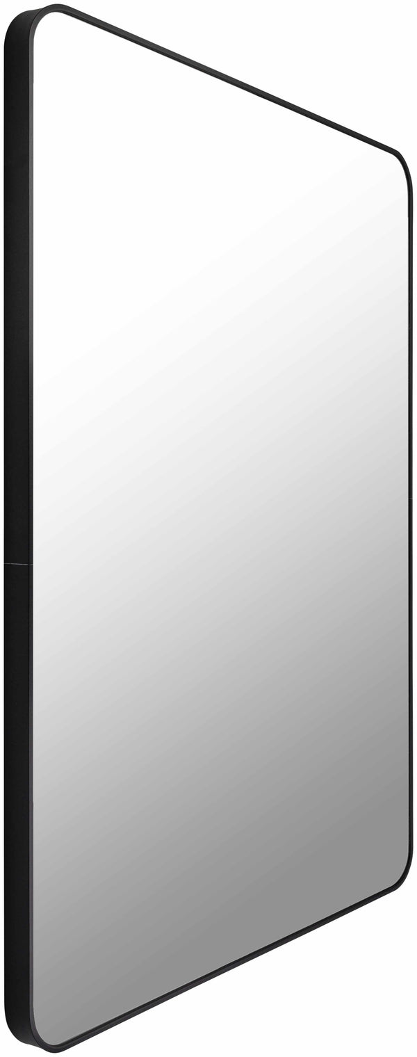 Luna Black Aluminum Rectangle Mirror