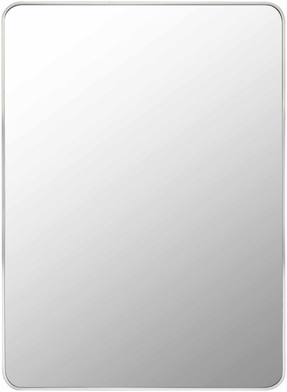 Luna Silver Gray Aluminum Rectangle Mirror