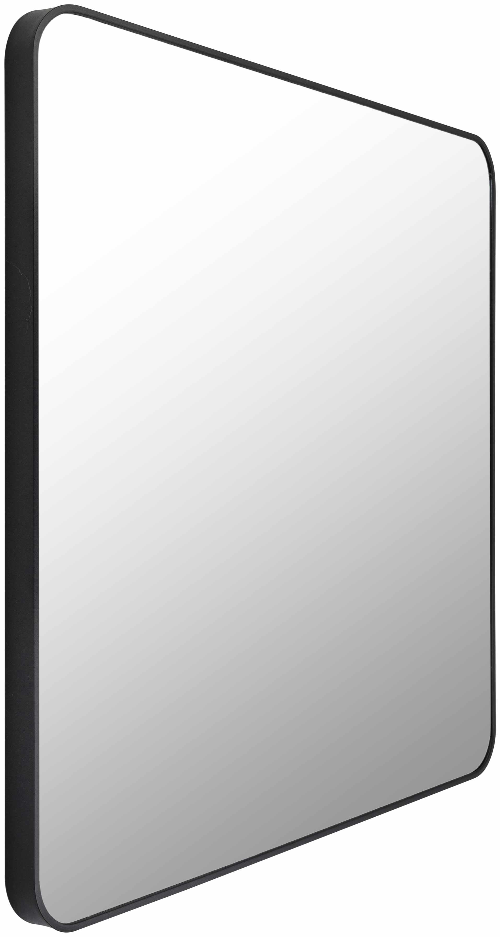 Nia Black Aluminum Square Mirror