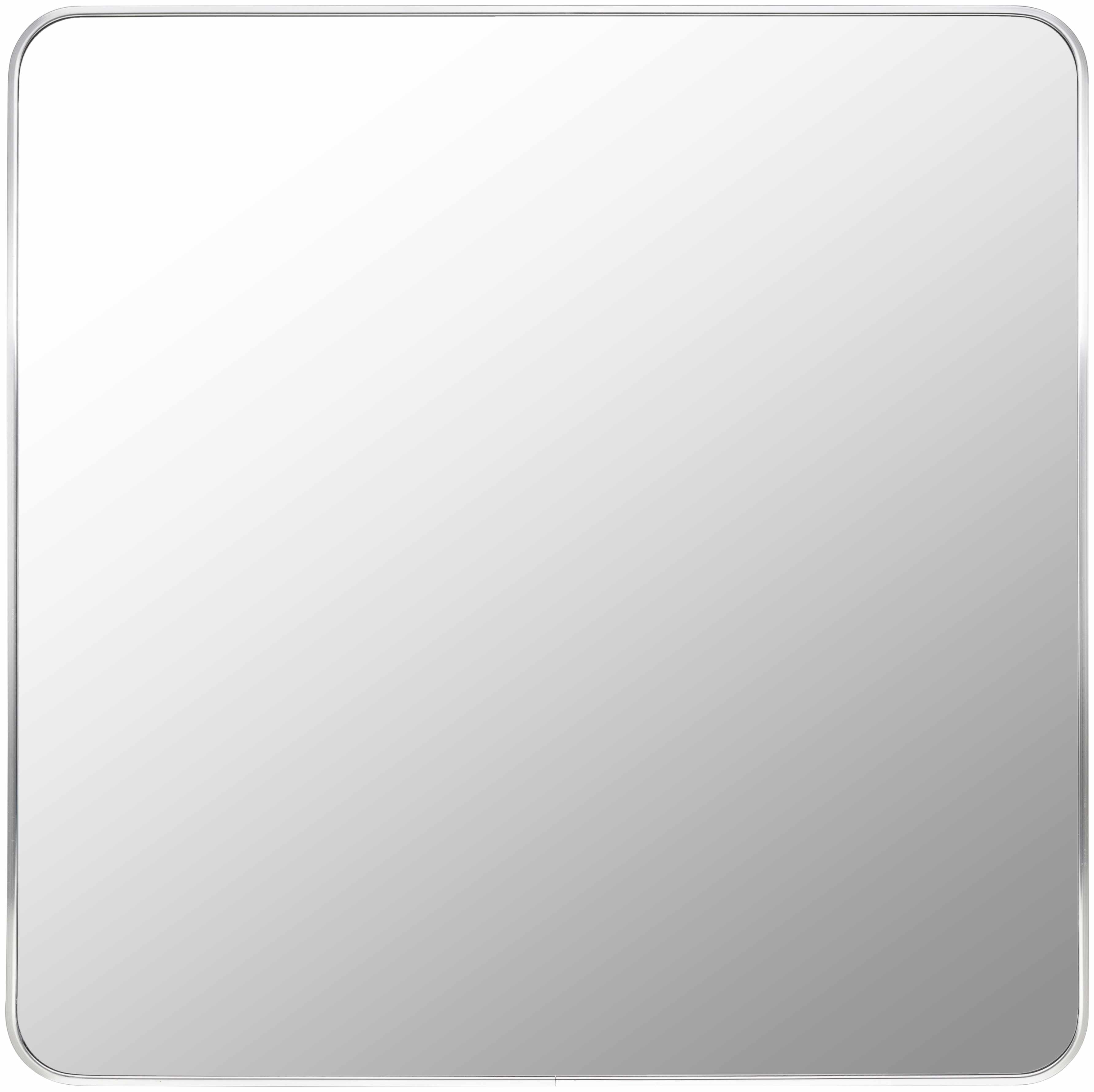 Nia Silver Gray Aluminum Square Mirror