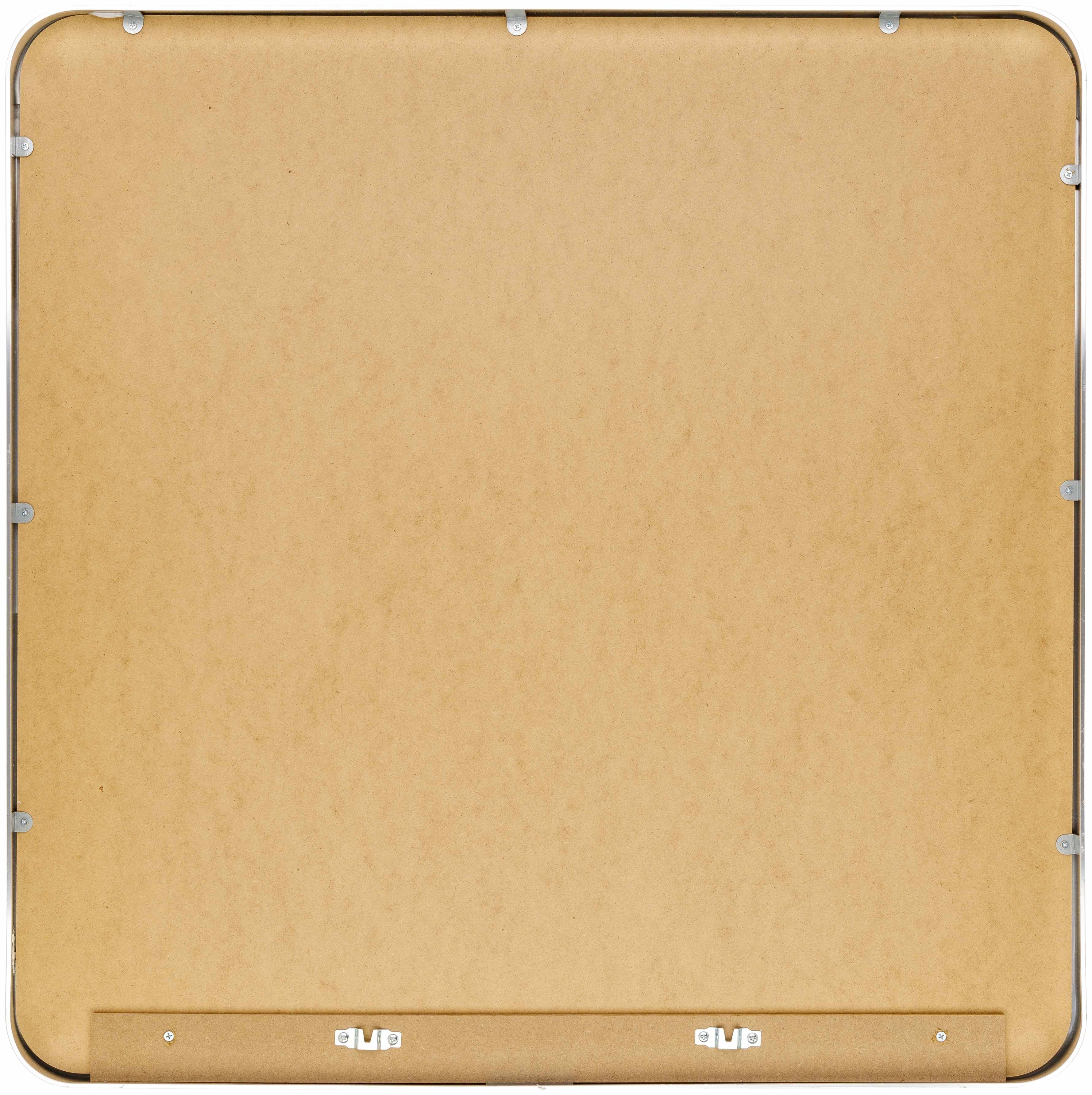 Nia Silver Gray Aluminum Square Mirror
