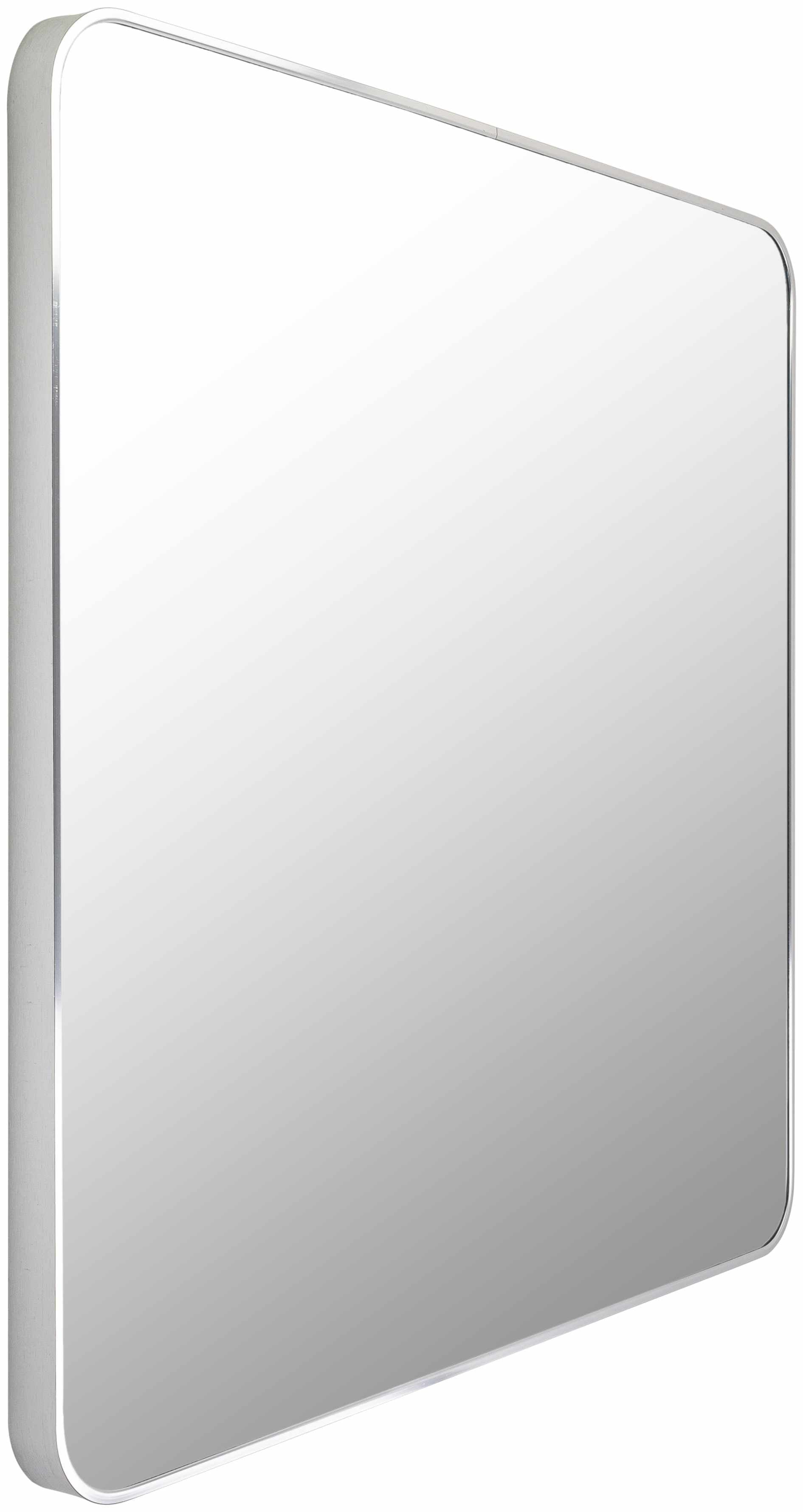Nia Silver Gray Aluminum Square Mirror