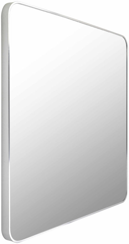 Nia Silver Gray Aluminum Square Mirror