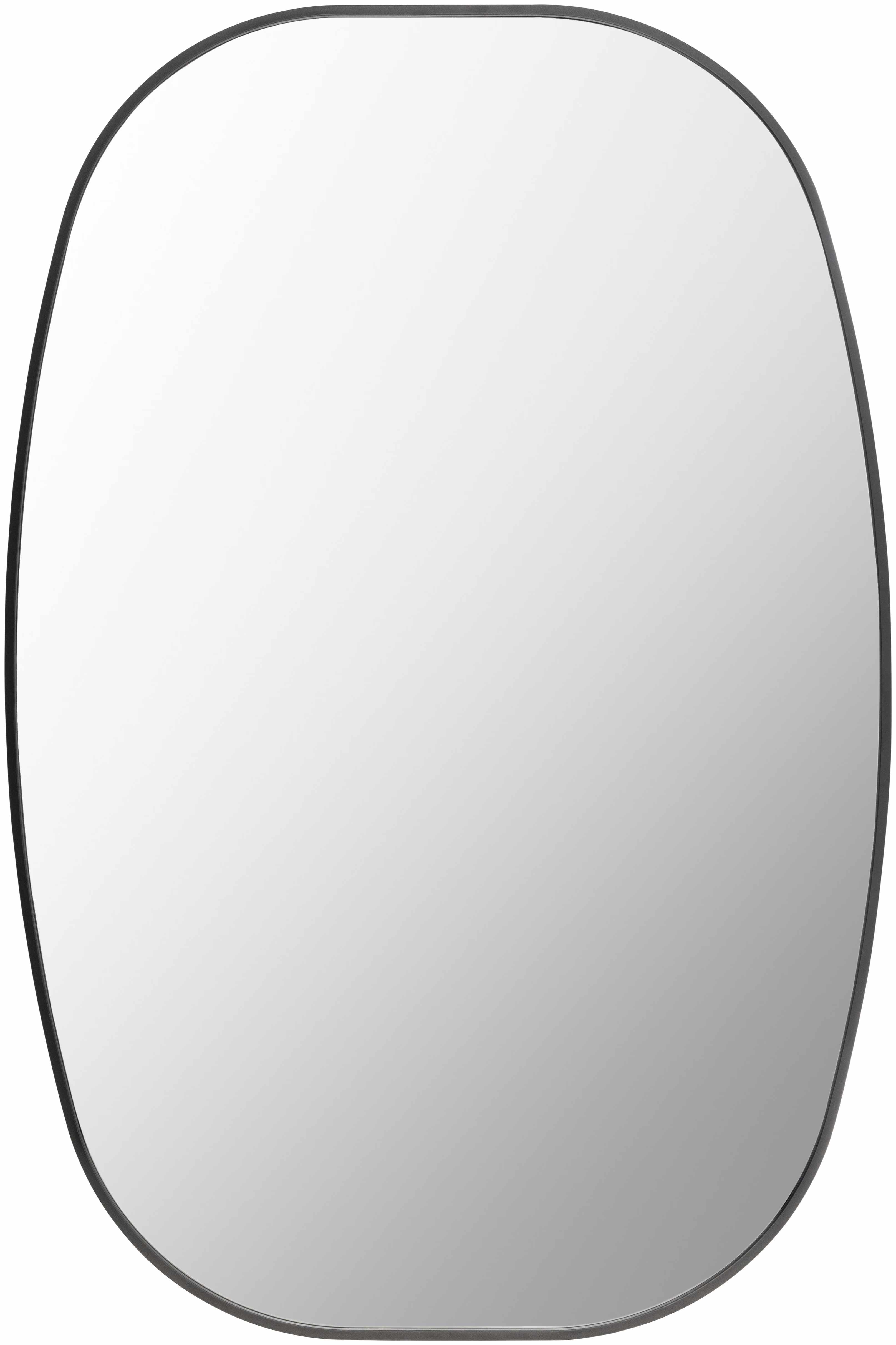 Nora Industrial Black Aluminum Mirror