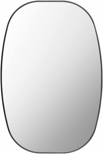 Nora Industrial Black Aluminum Mirror