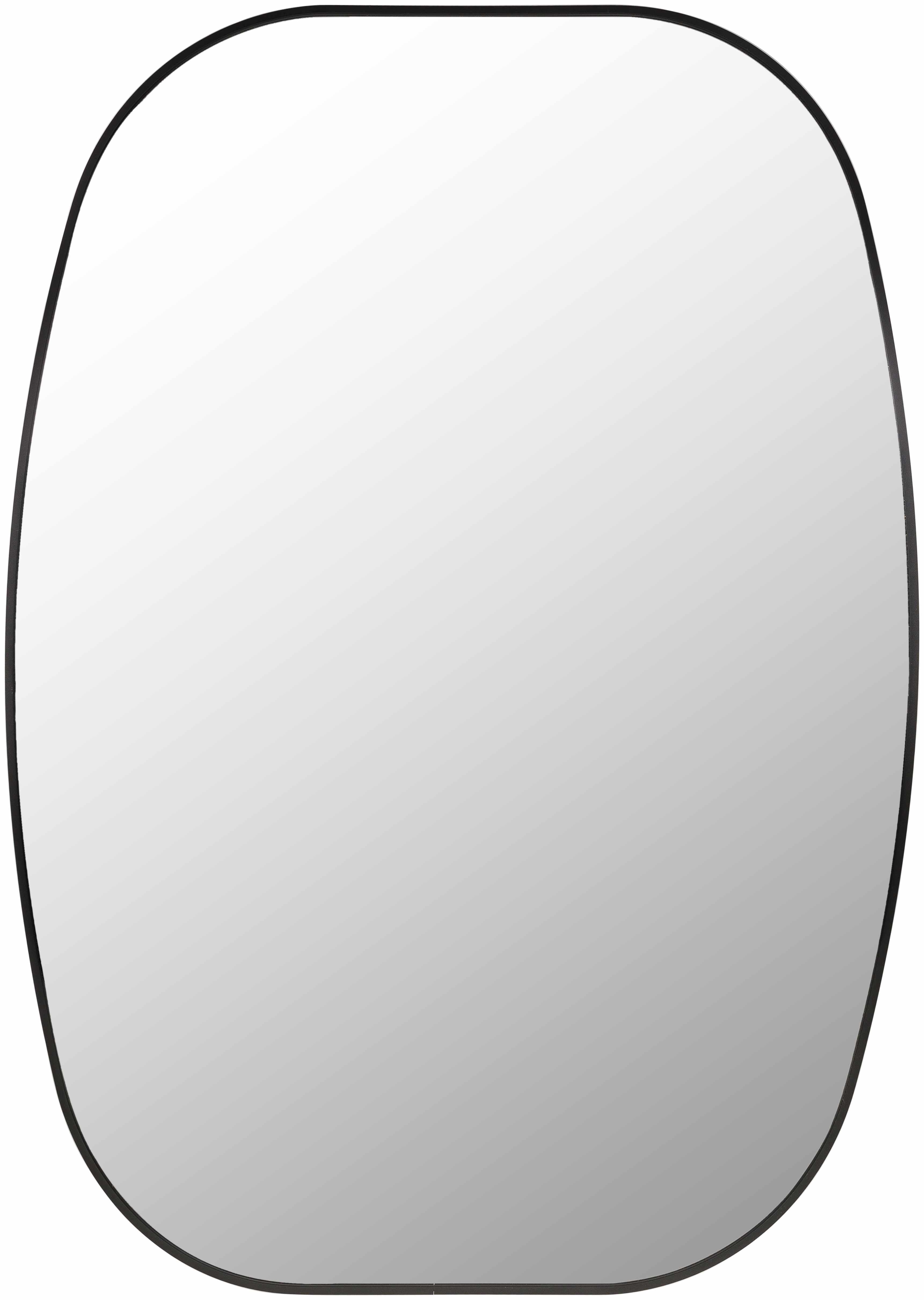Nora Industrial Black Aluminum Mirror