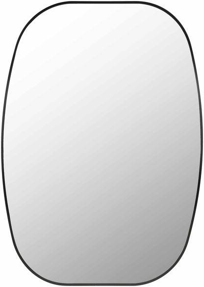 Nora Industrial Black Aluminum Mirror