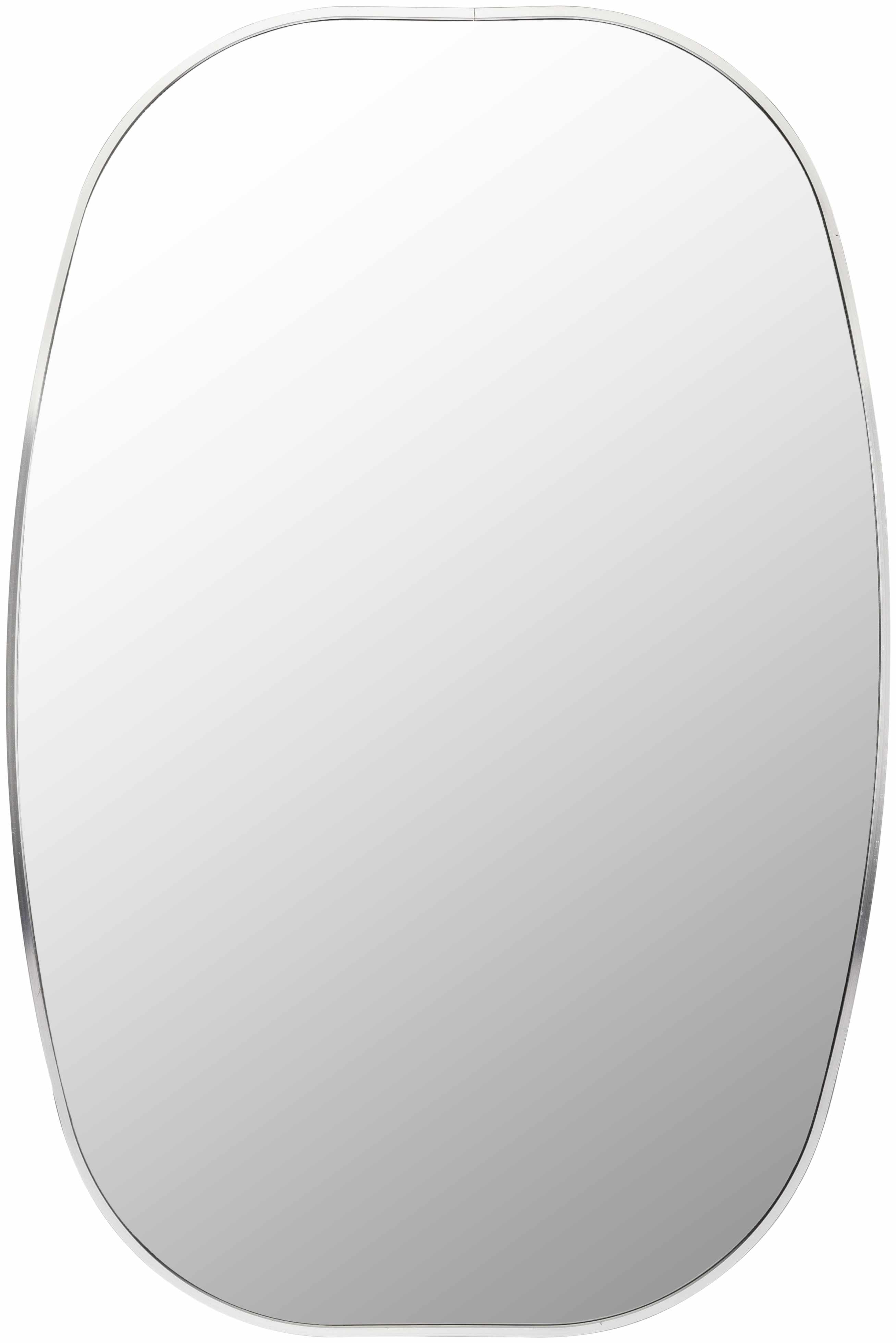 Nora Industrial Silver Gray Aluminum Mirror