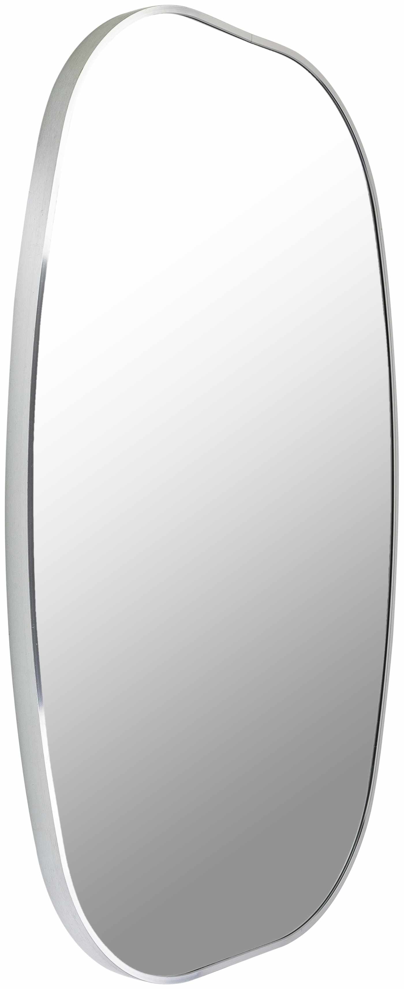 Nora Industrial Silver Gray Aluminum Mirror