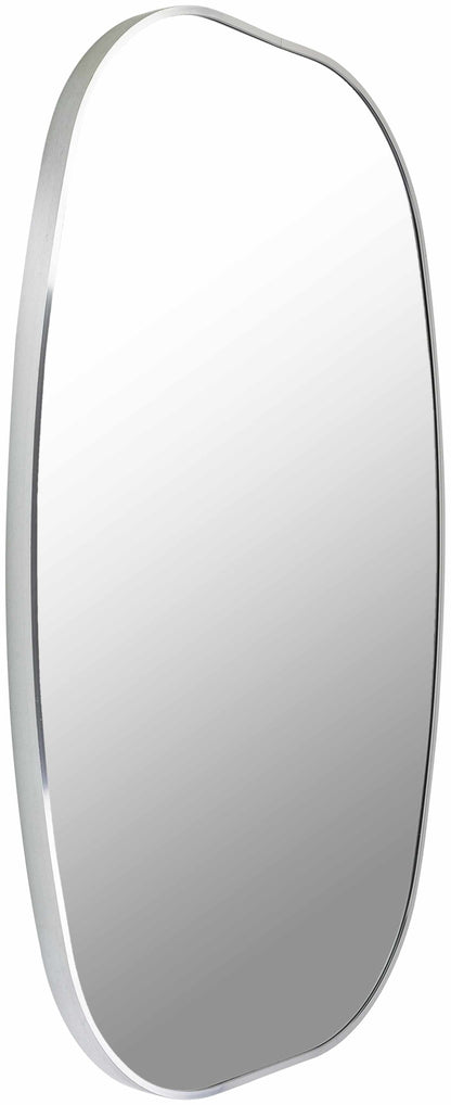 Nora Industrial Silver Gray Aluminum Mirror