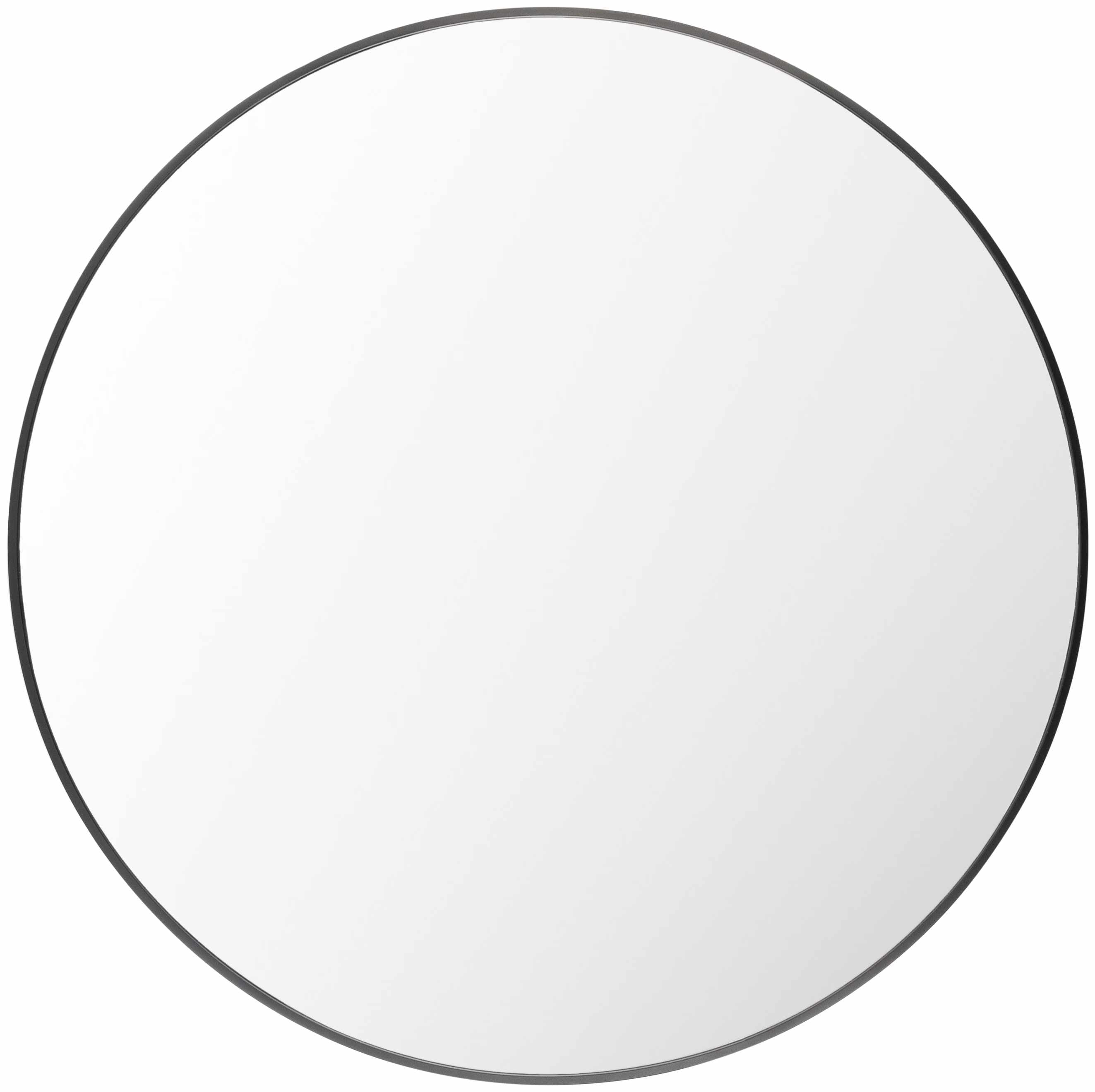 Micah Black Round Mirror