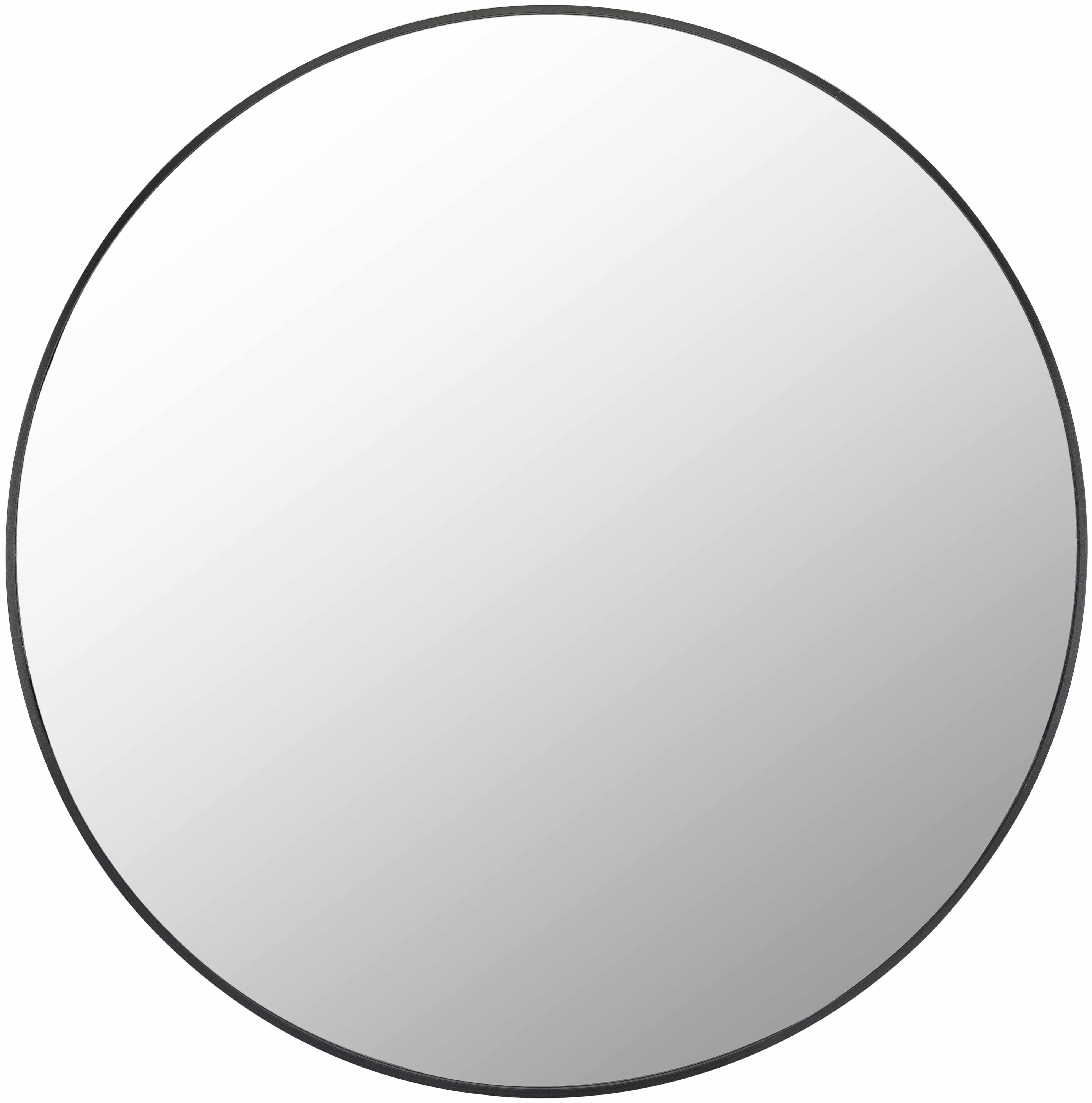 Micah Black Round Mirror
