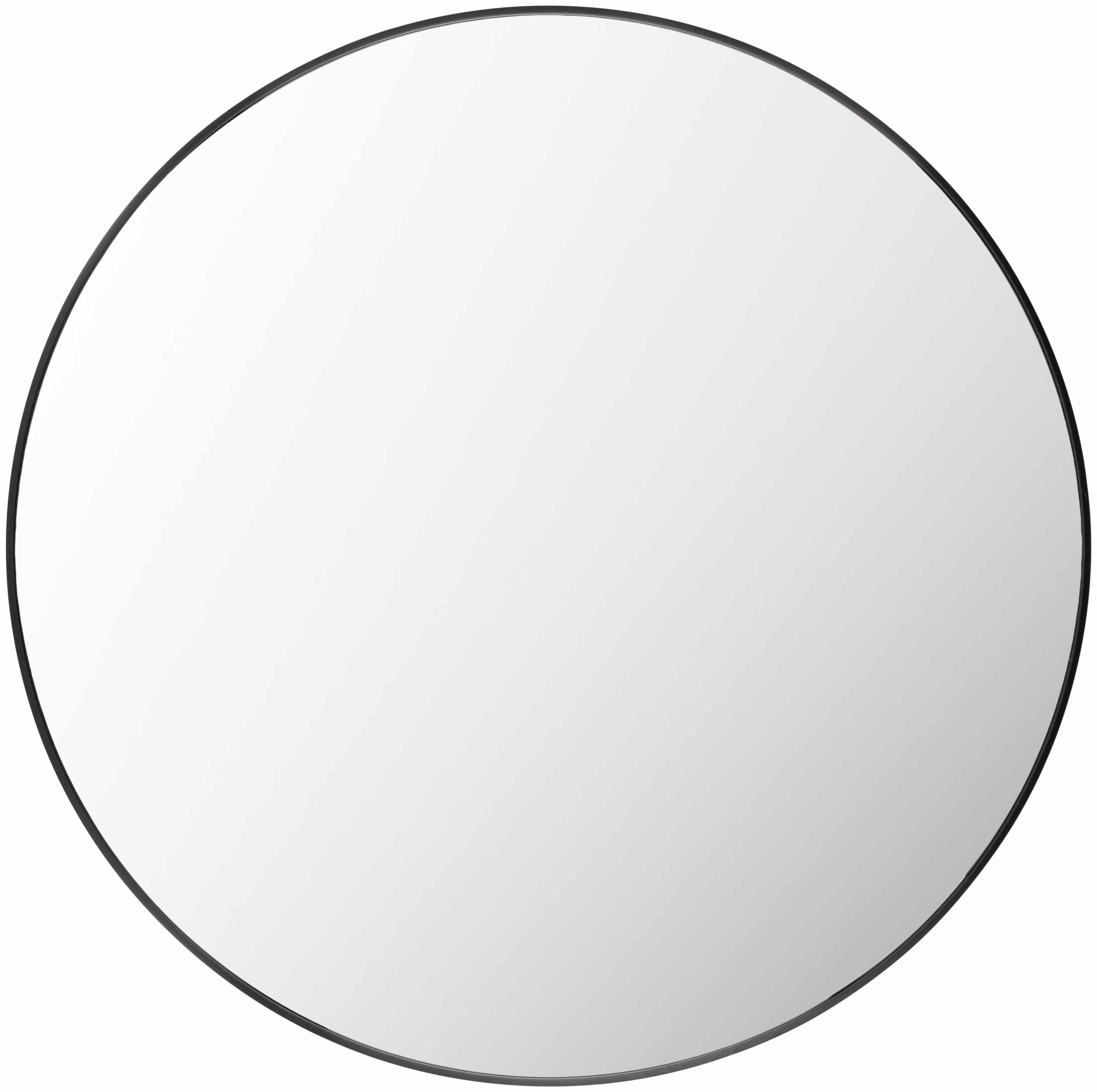 Micah Black Round Mirror