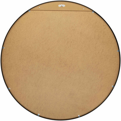 Micah Black Round Mirror