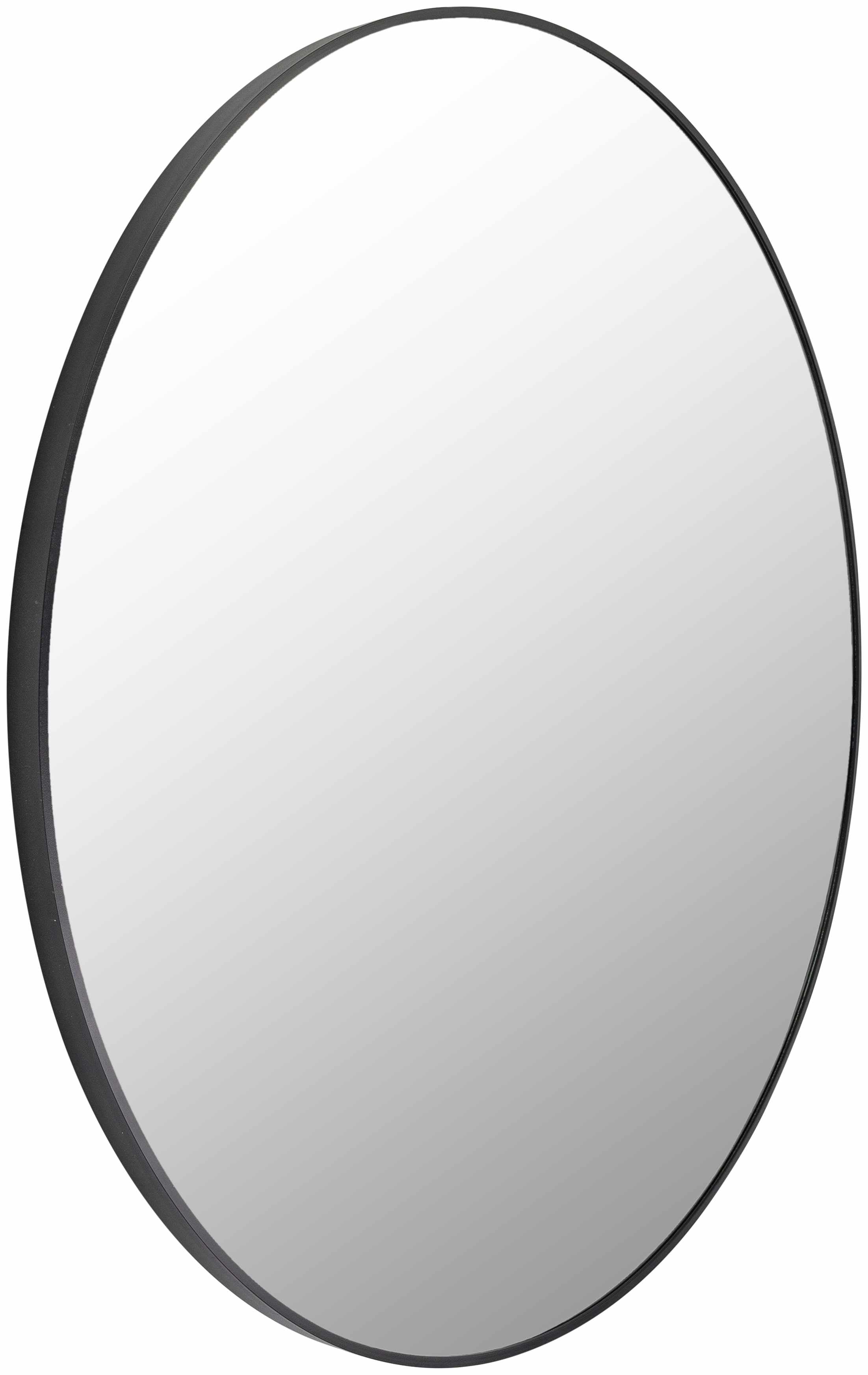 Micah Black Round Mirror