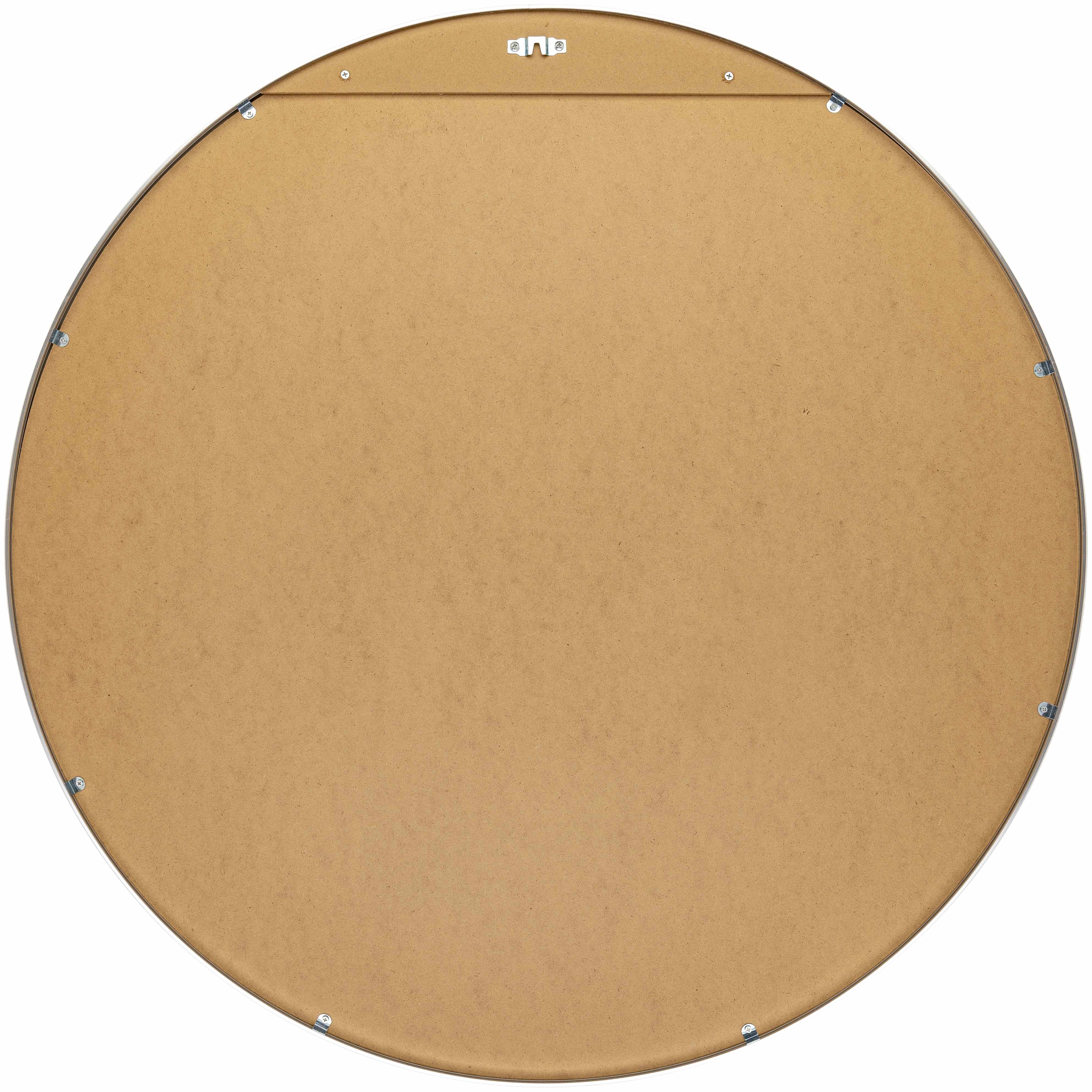 Micah Silver Gray Round Mirror