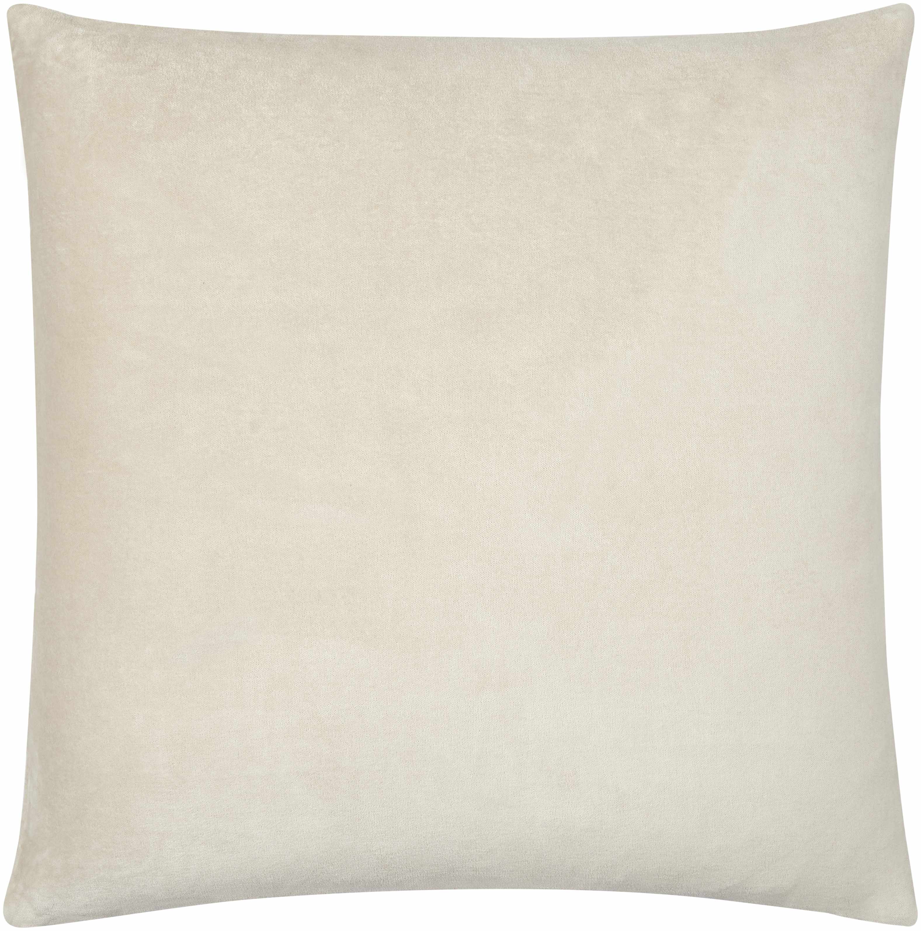 Velvet Oatmeal Striped Throw Pillow