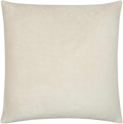 Velvet Oatmeal Striped Throw Pillow