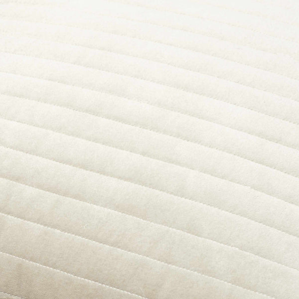 Velvet Oatmeal Striped Throw Pillow