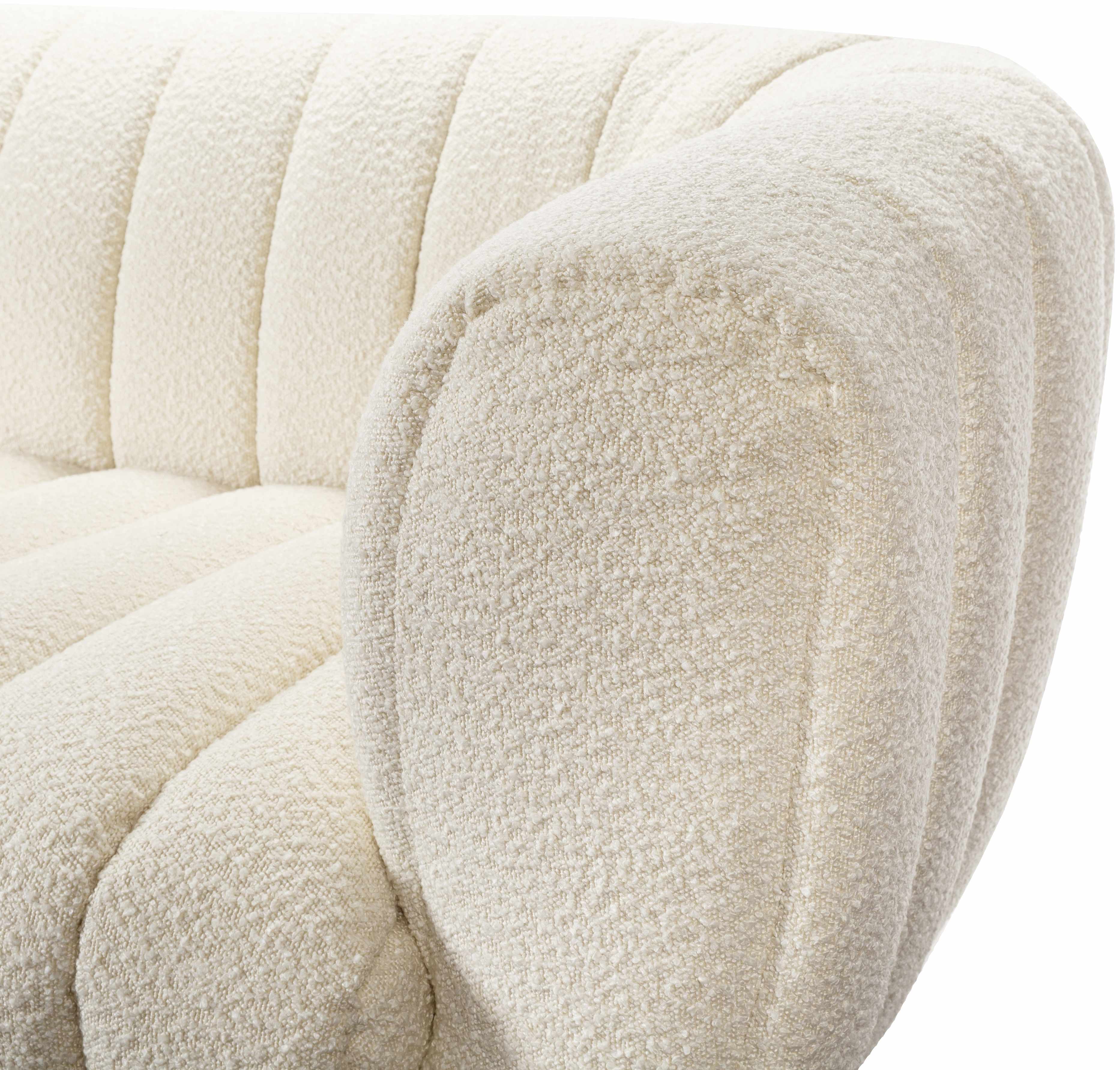 Luna Contemporary Cream Sofa