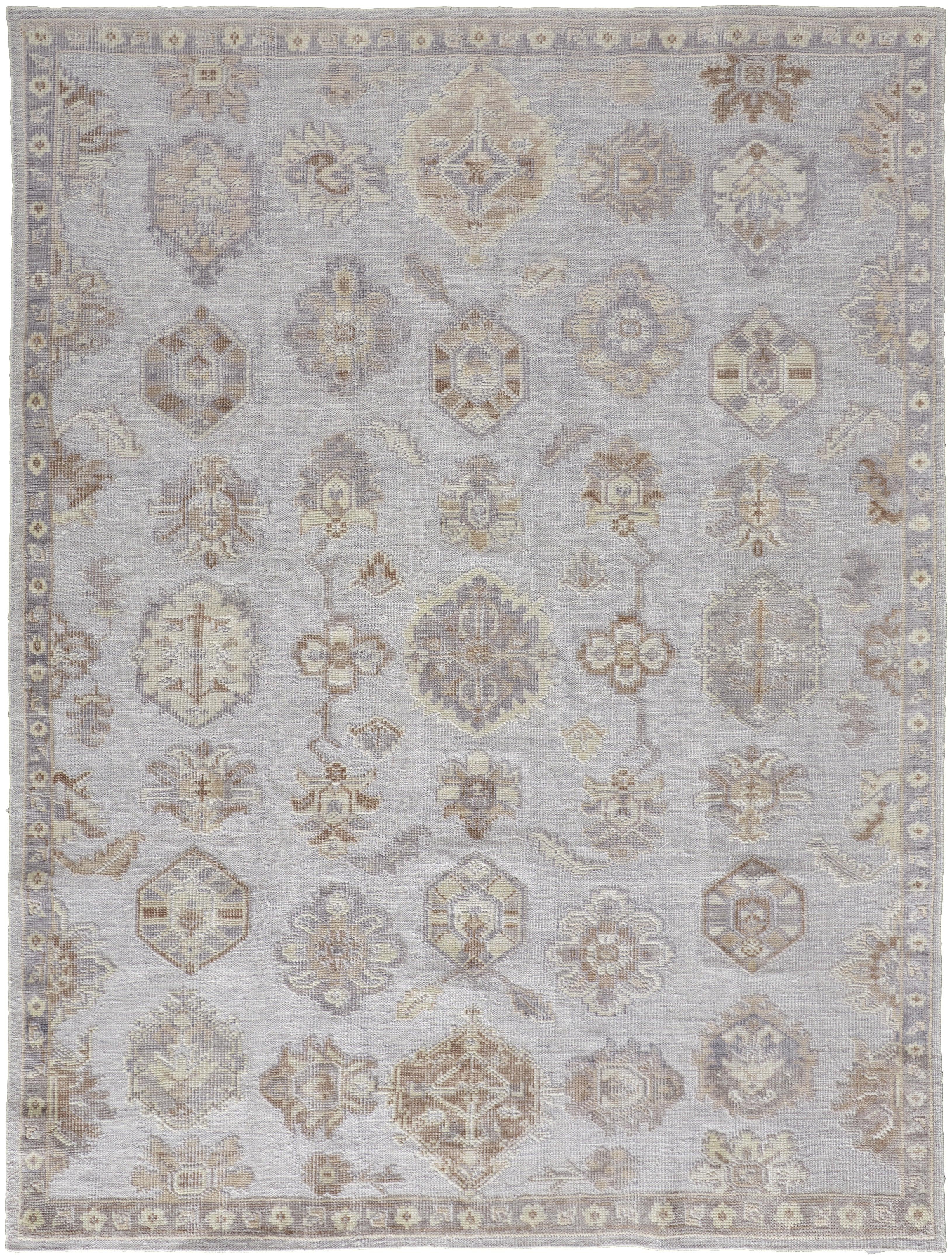 Wendover Transitional Oriental - Ivory/Silver/Tan Area Rug