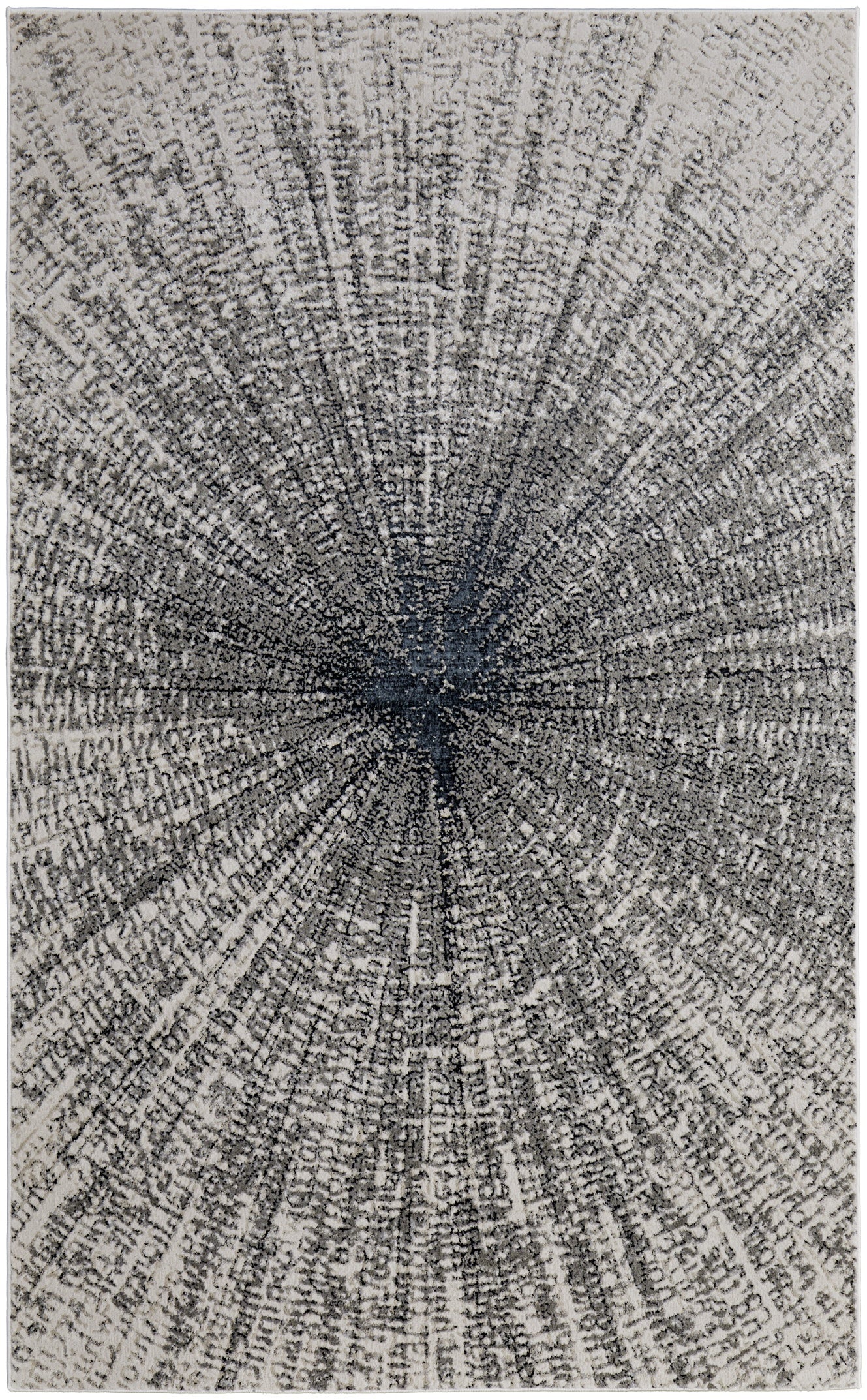 Micah Modern Abstract - Ivory/Gray/Blue Area Rug