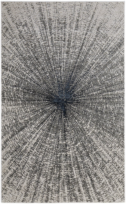 Micah Modern Abstract - Ivory/Gray/Blue Area Rug