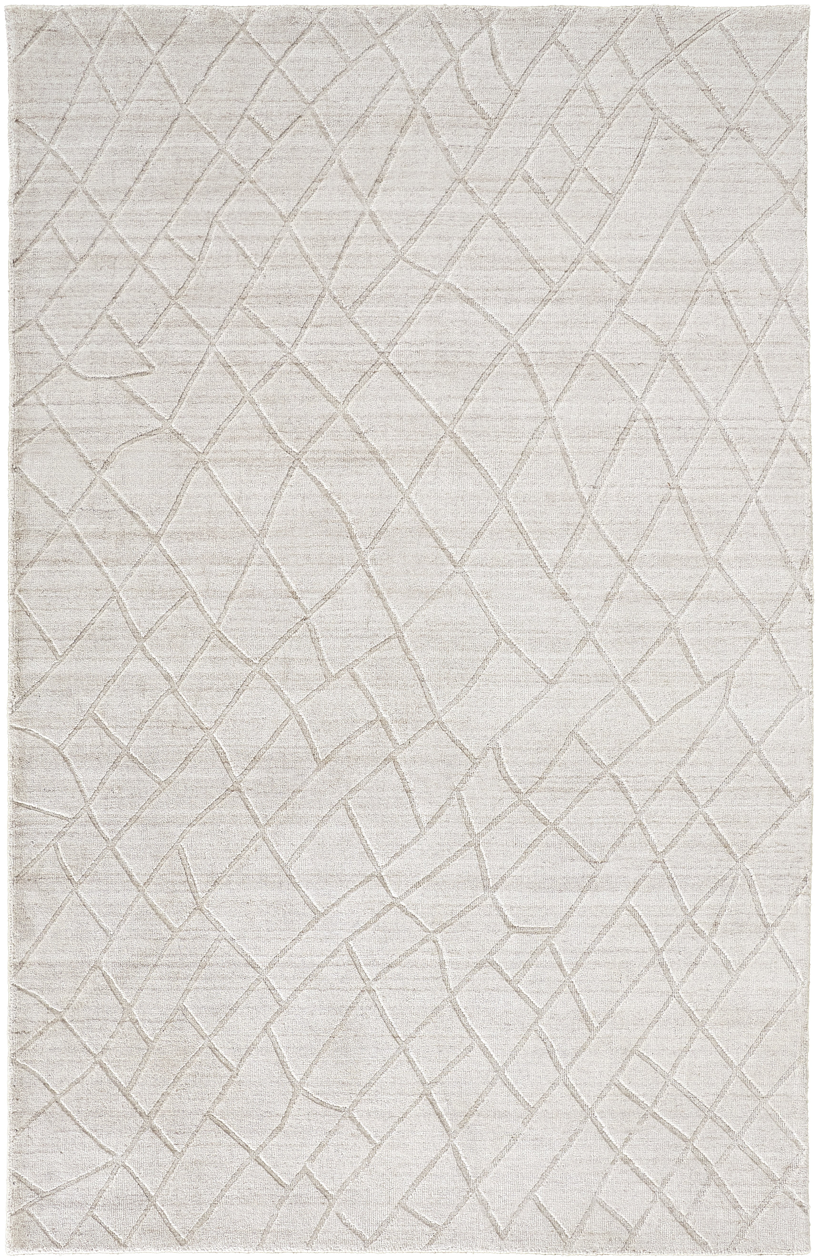 Redford Transitional Solid - Ivory/Gray Area Rug