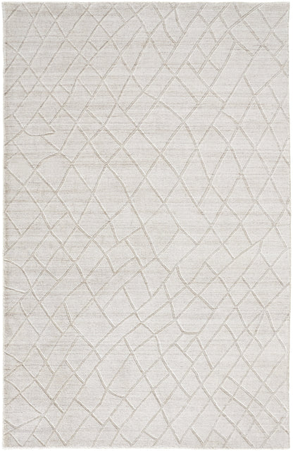 Redford Transitional Solid - Ivory/Gray Area Rug