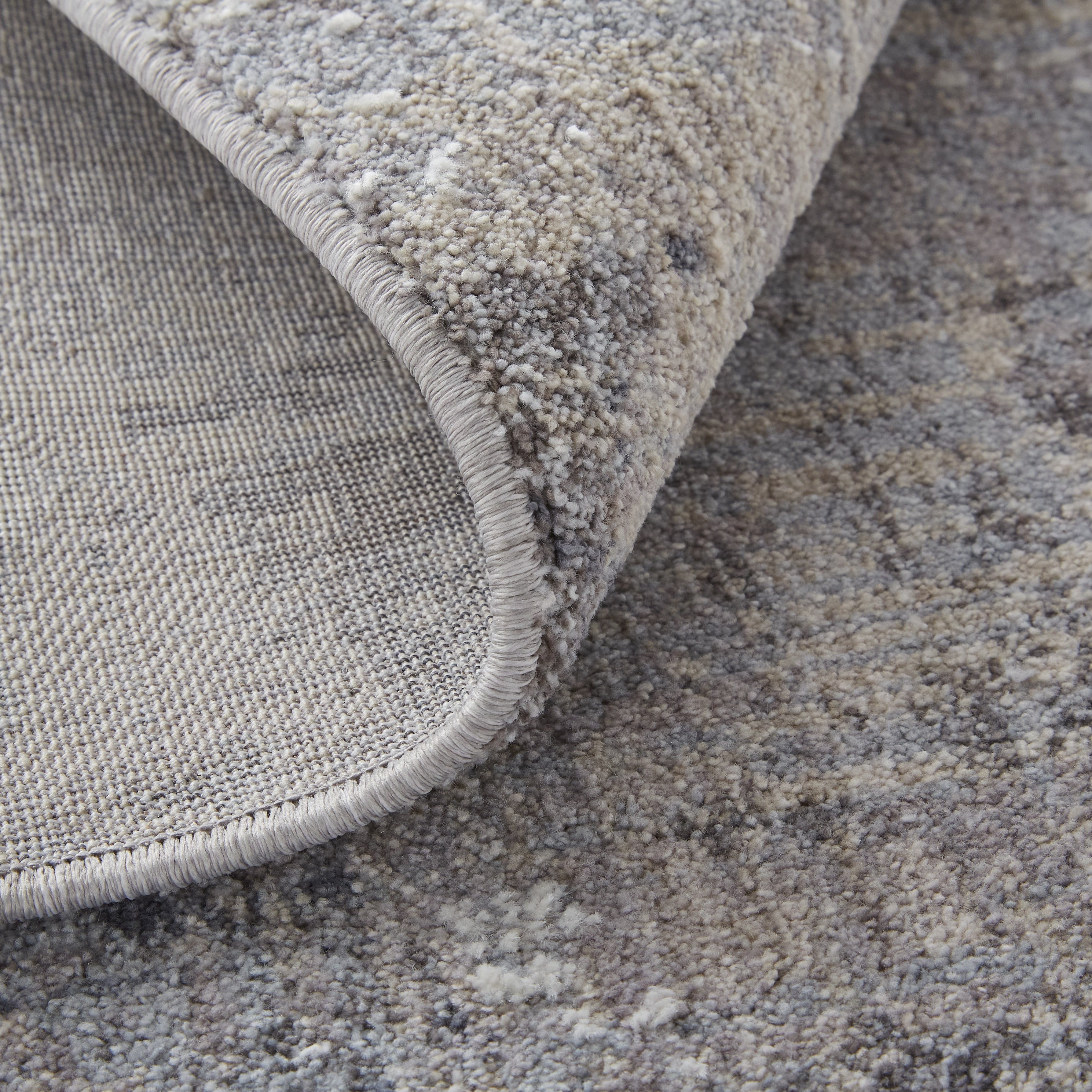Lennon Transitional Abstract - Taupe/Tan/Blue Area Rug
