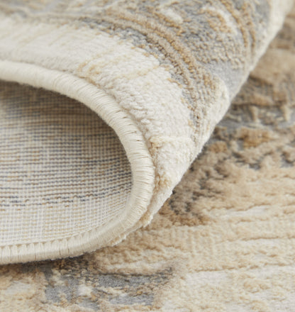 Celene Traditional Bordered - Tan/Ivory/Brown Area Rug