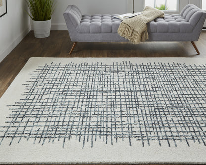 Maddox Transitional Abstract - Ivory/Gray/Black Area Rug