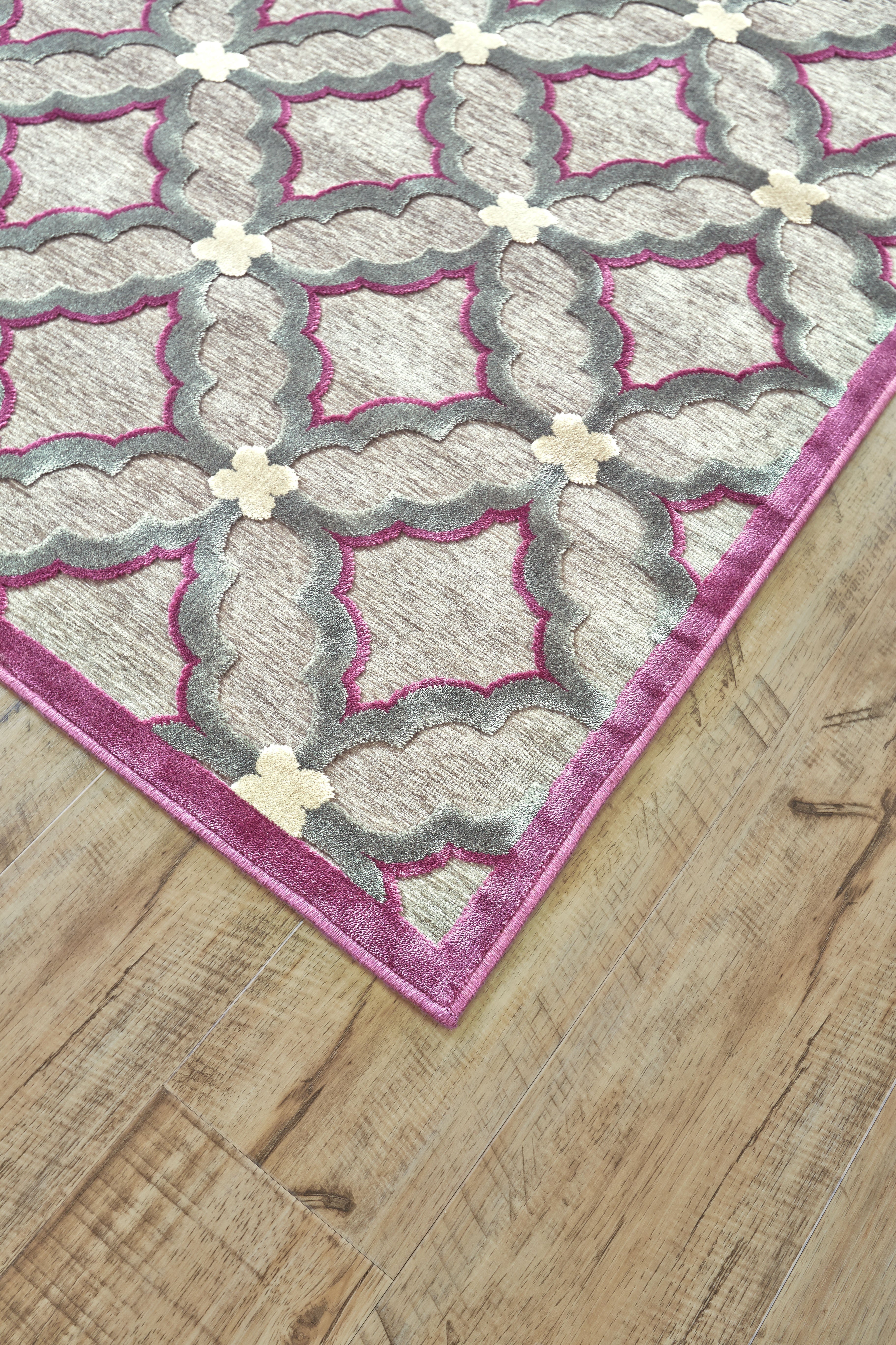 Saphir Rubus Modern Geometric - Taupe/Gray/Purple